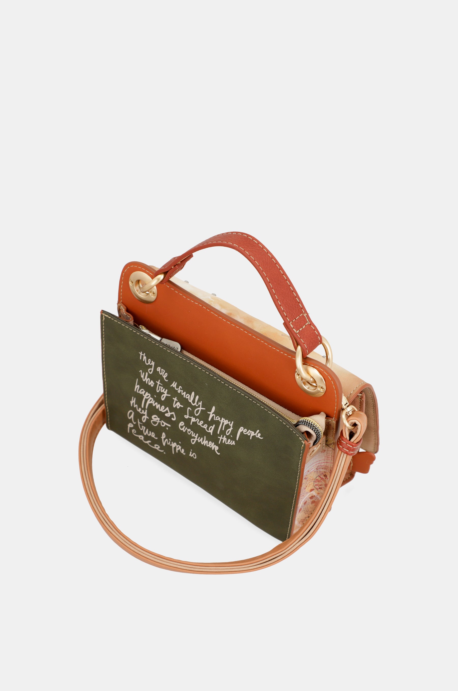Peace & Love camel mini bag