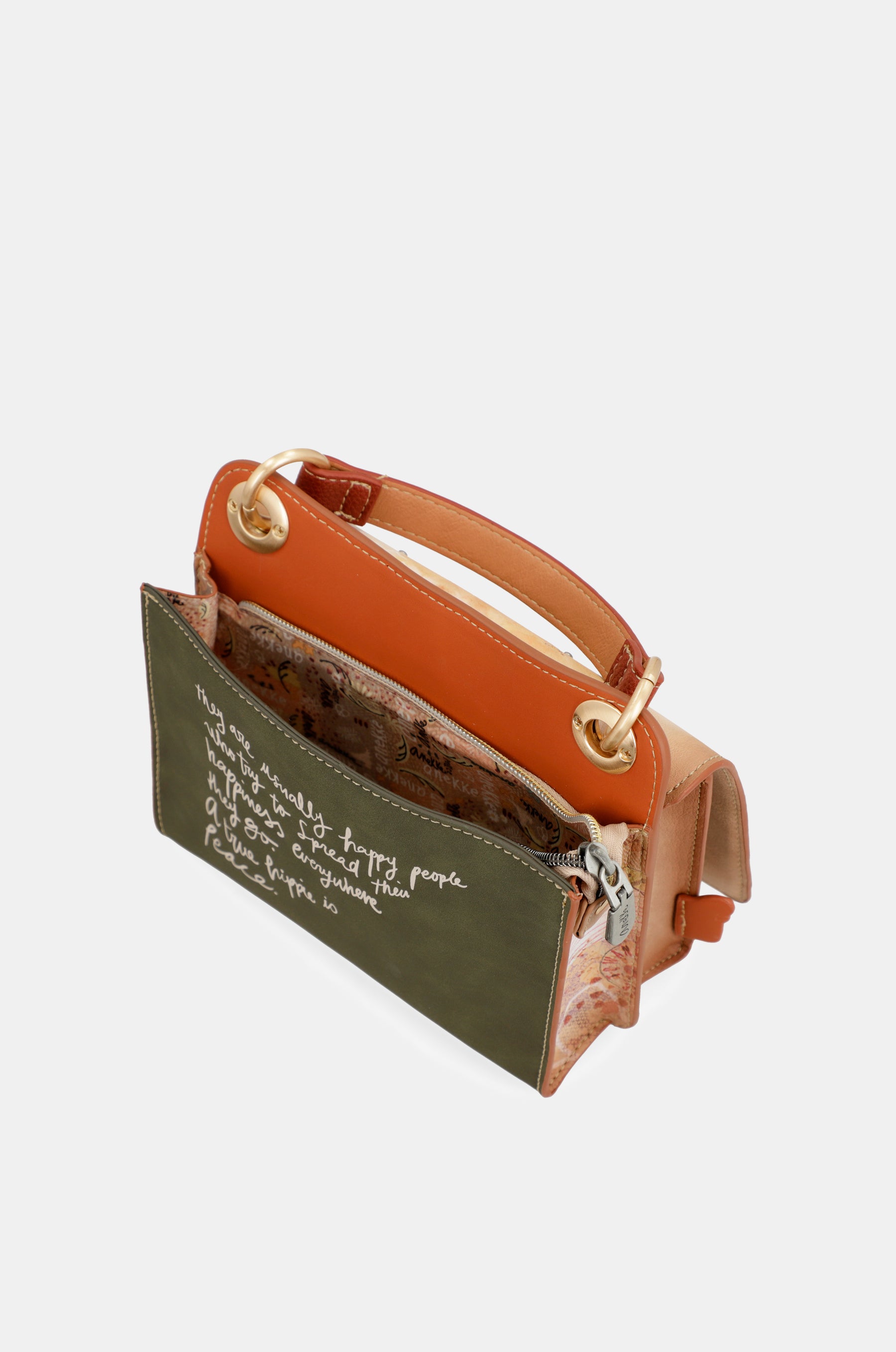 Peace & Love camel mini bag