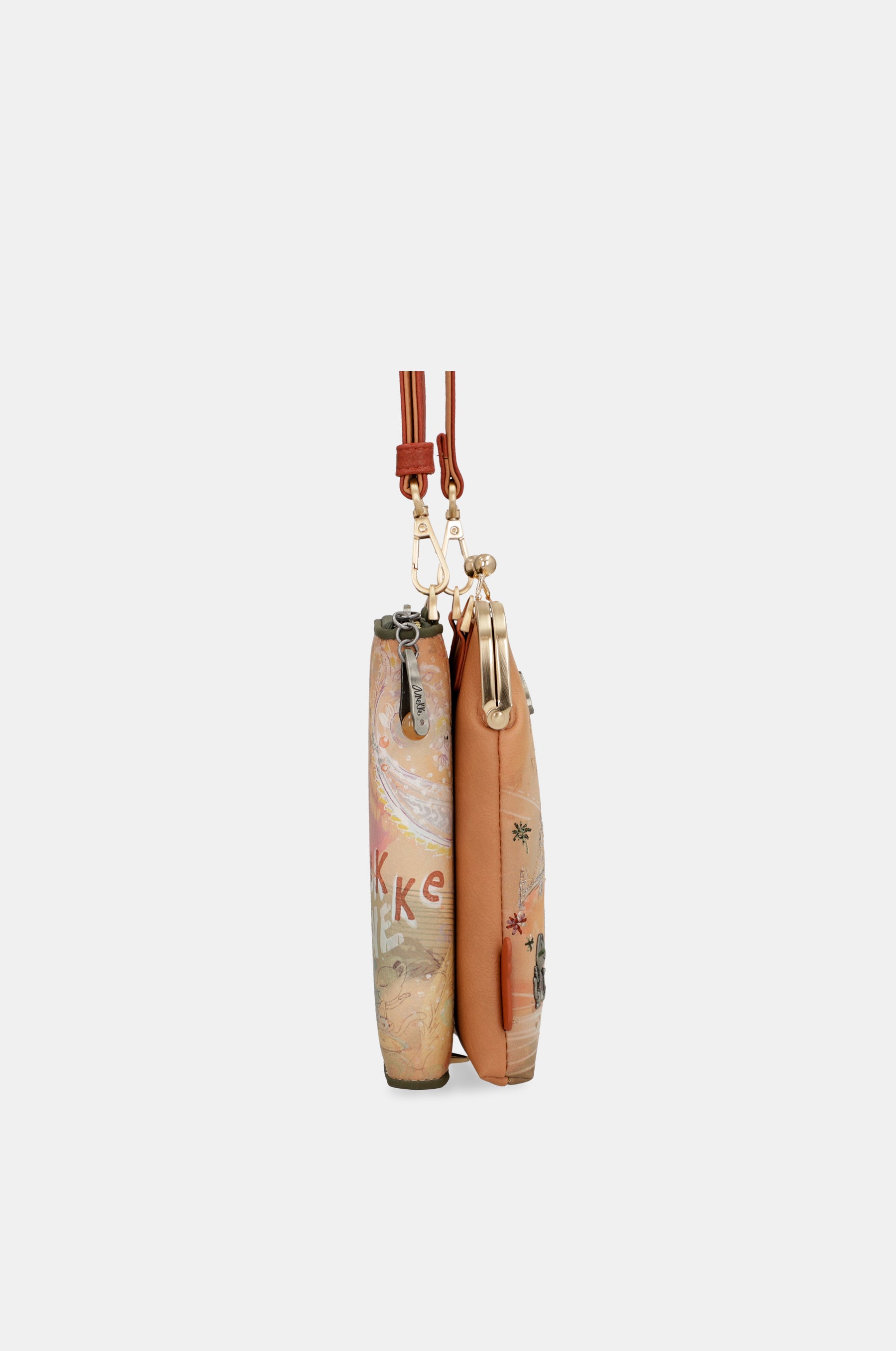Peace & Love camel 3-in-1 RFID wallet bag