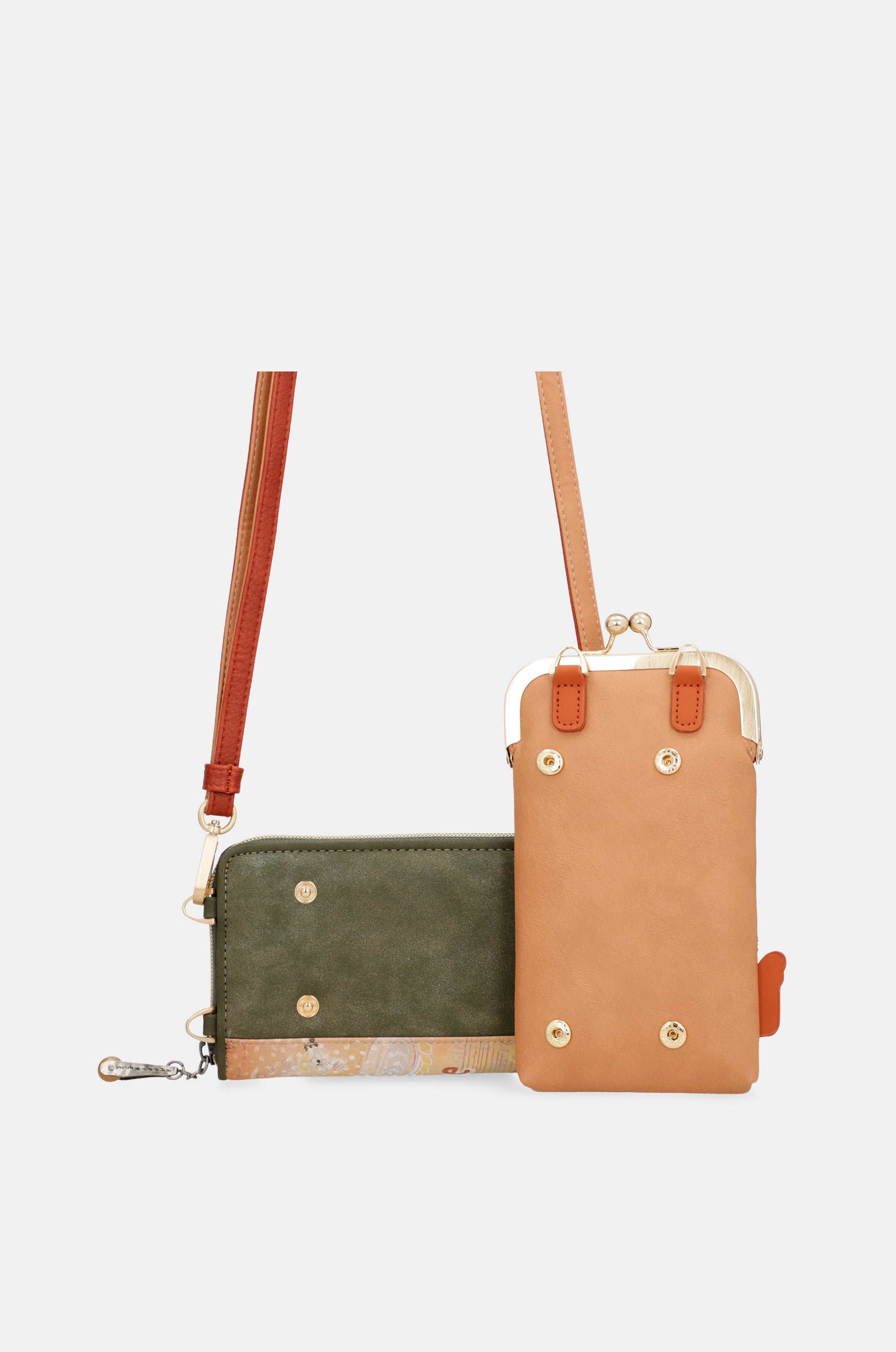 Peace & Love camel 3-in-1 RFID wallet bag