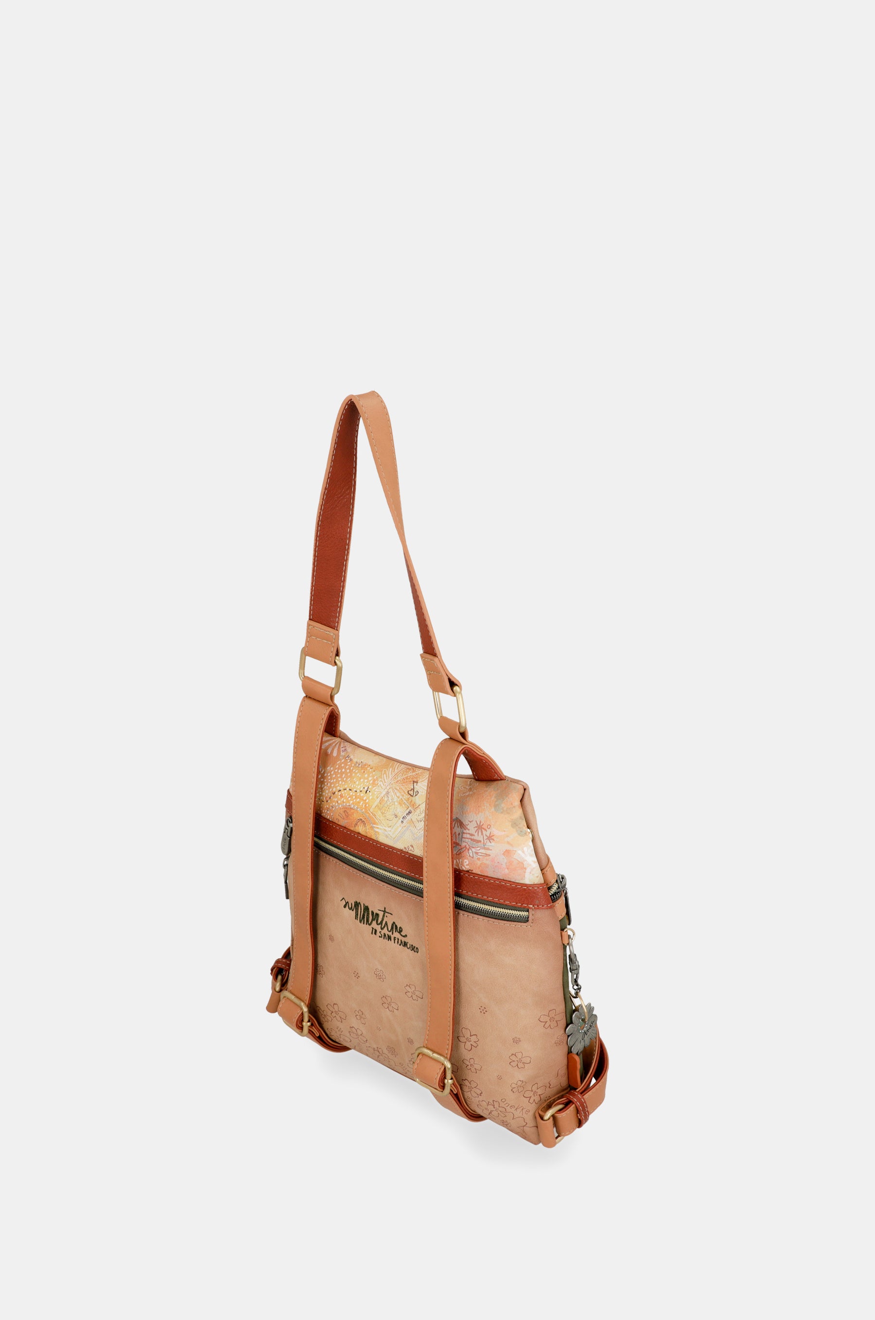 Anekke Peace & Love camel anti-theft backpack