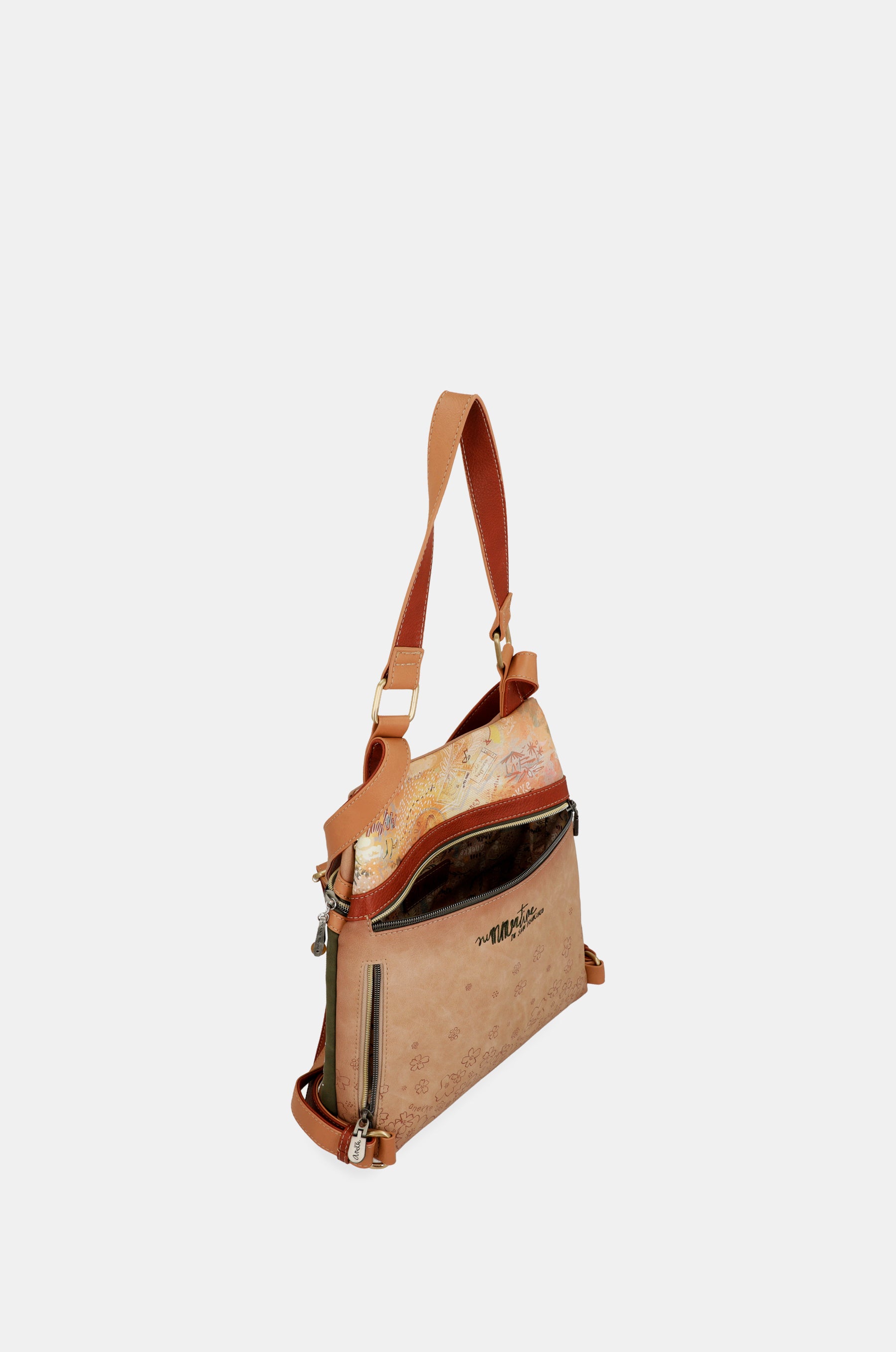 Anekke Peace & Love camel anti-theft backpack