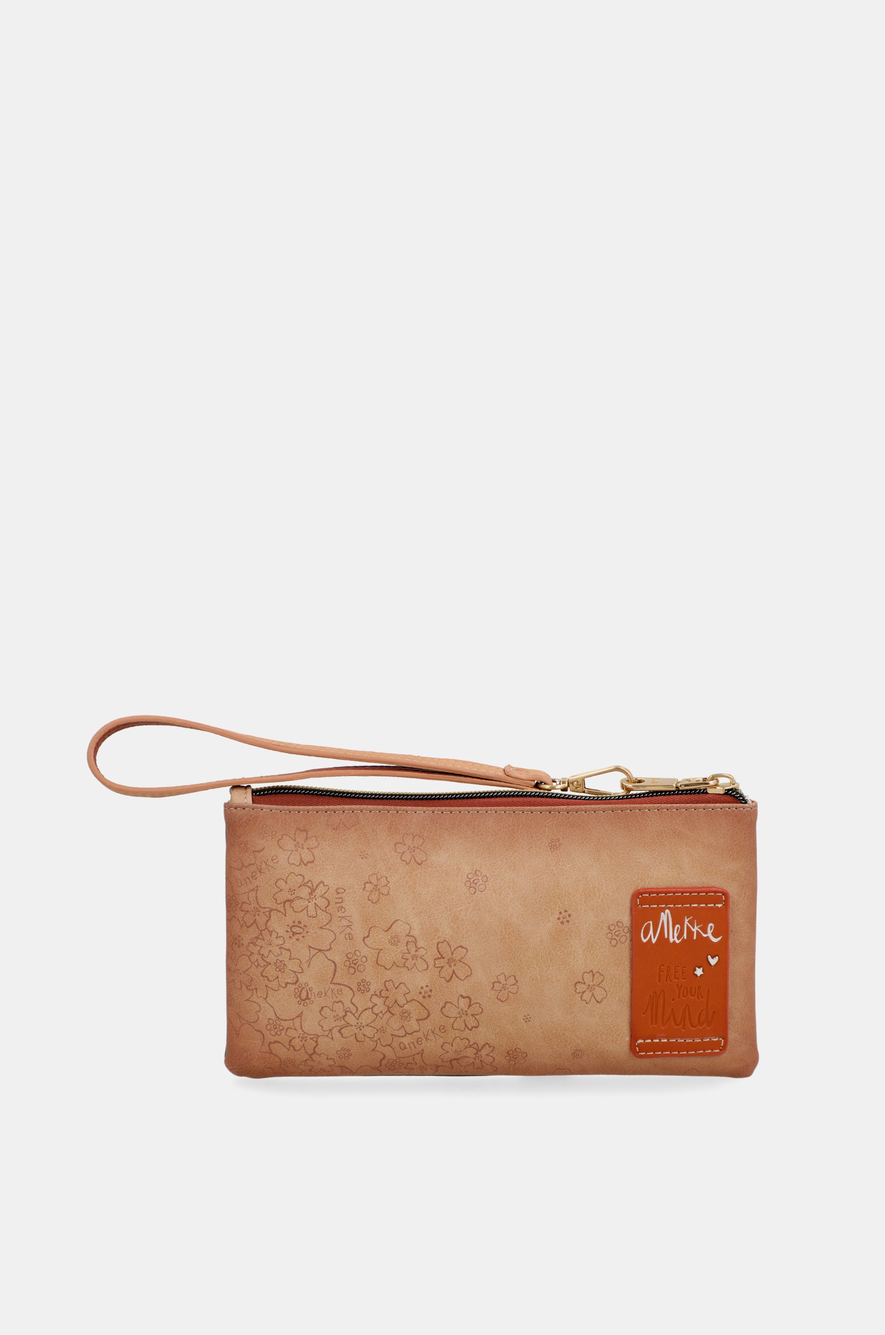 Anekke Peace & Love camel RFID wallet