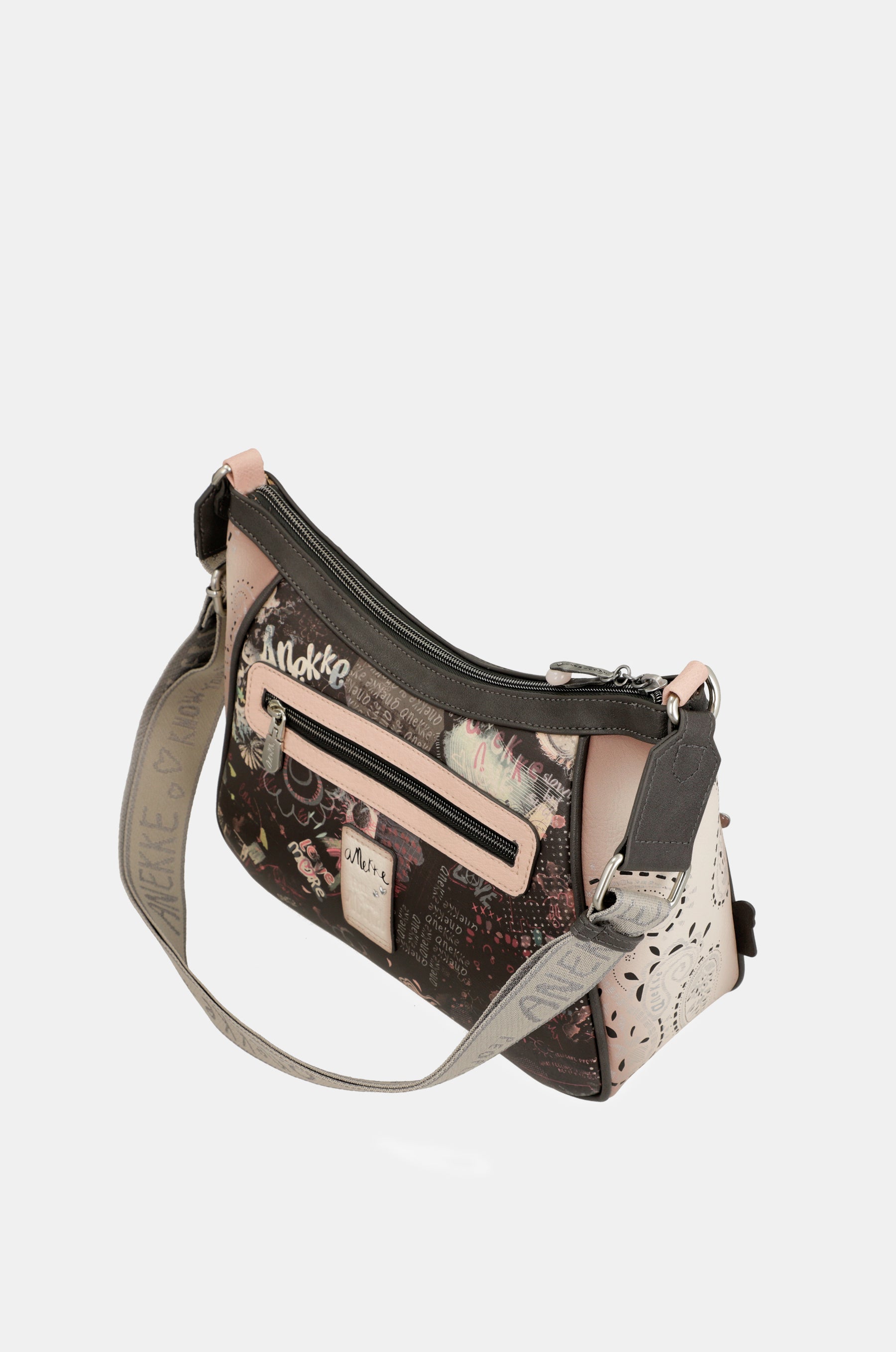 Peace & Love pink crossbody bag