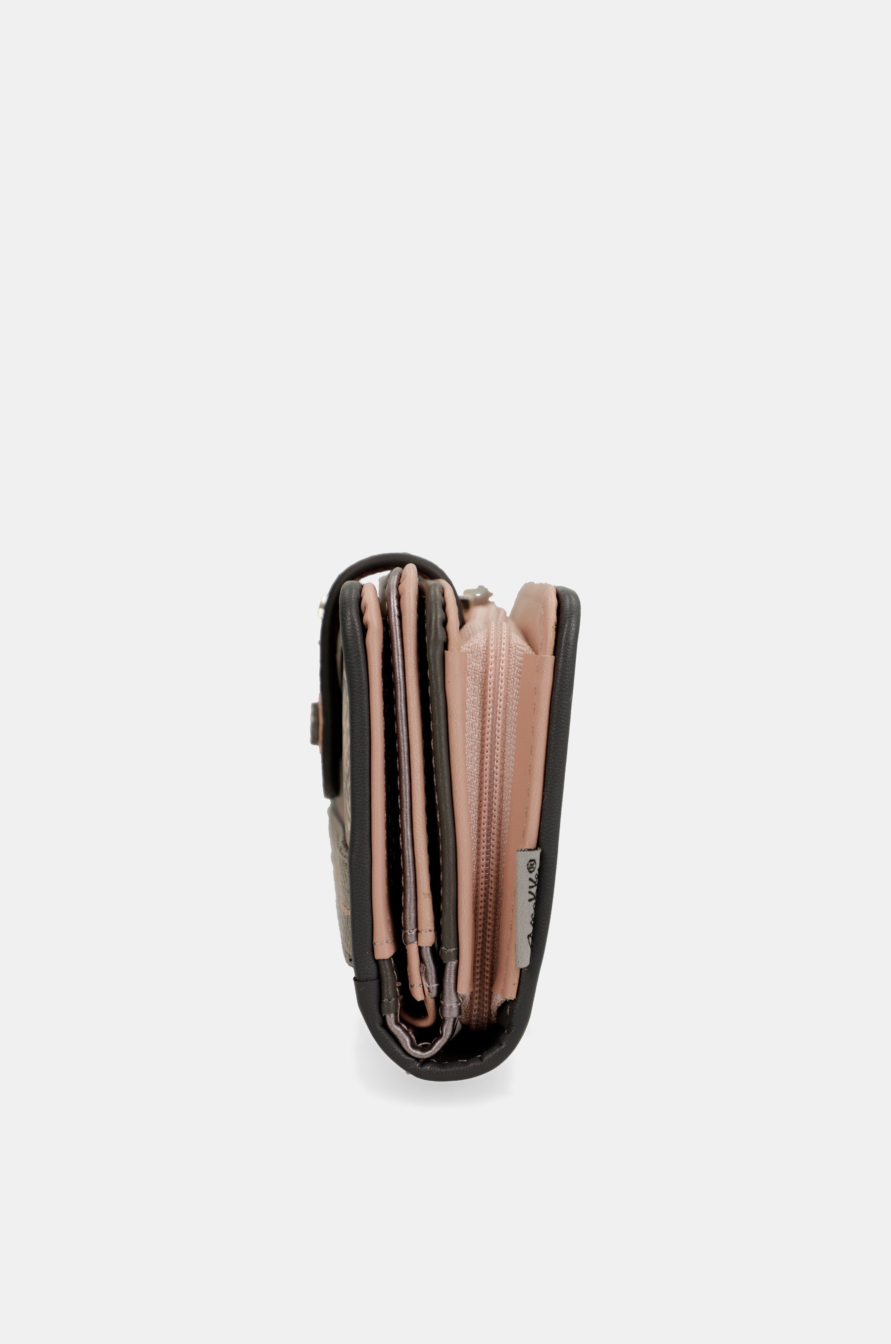 Peace & Love pink medium RFID wallet
