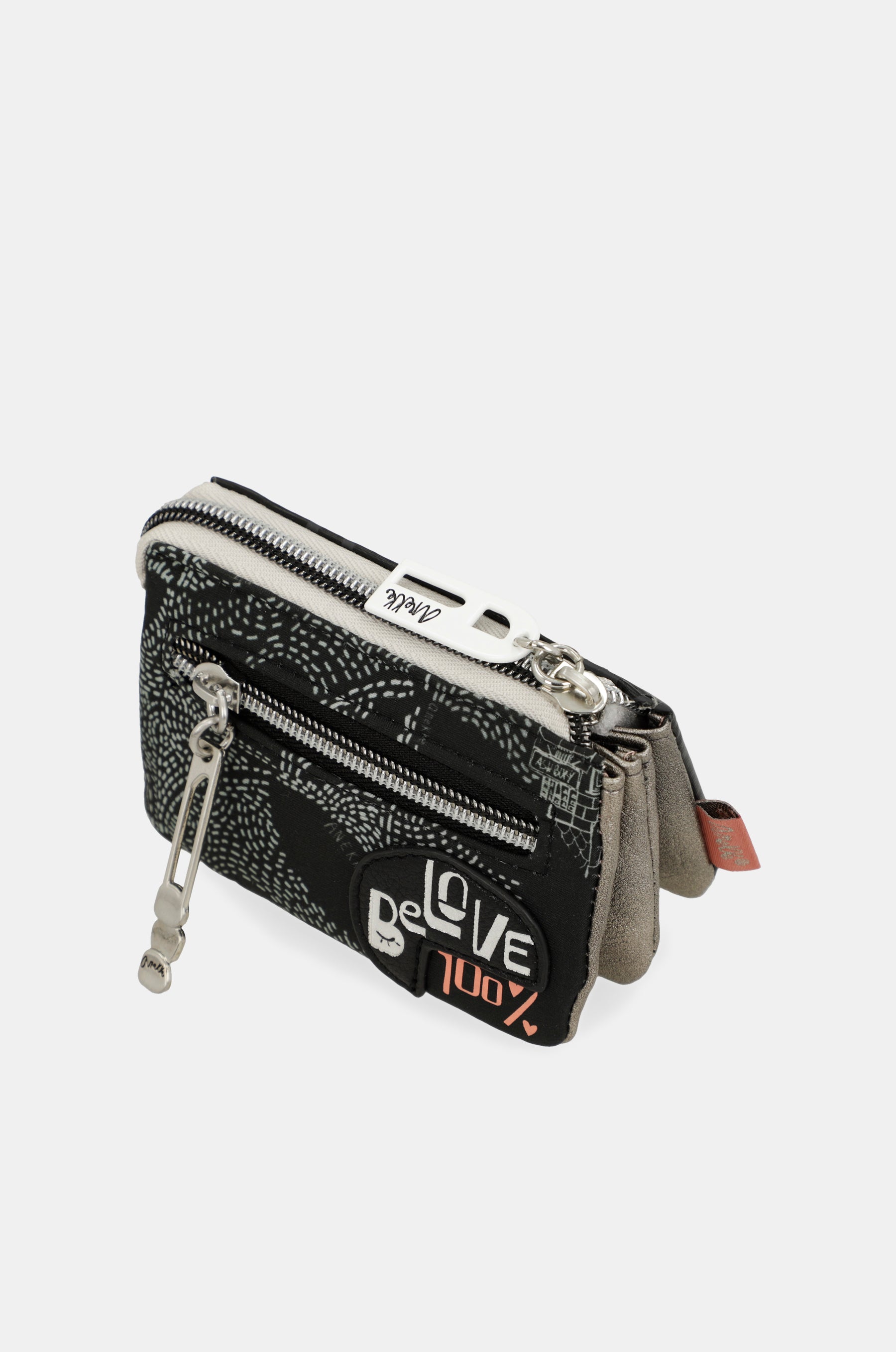 Nature Sixties triple-compartment coin purse