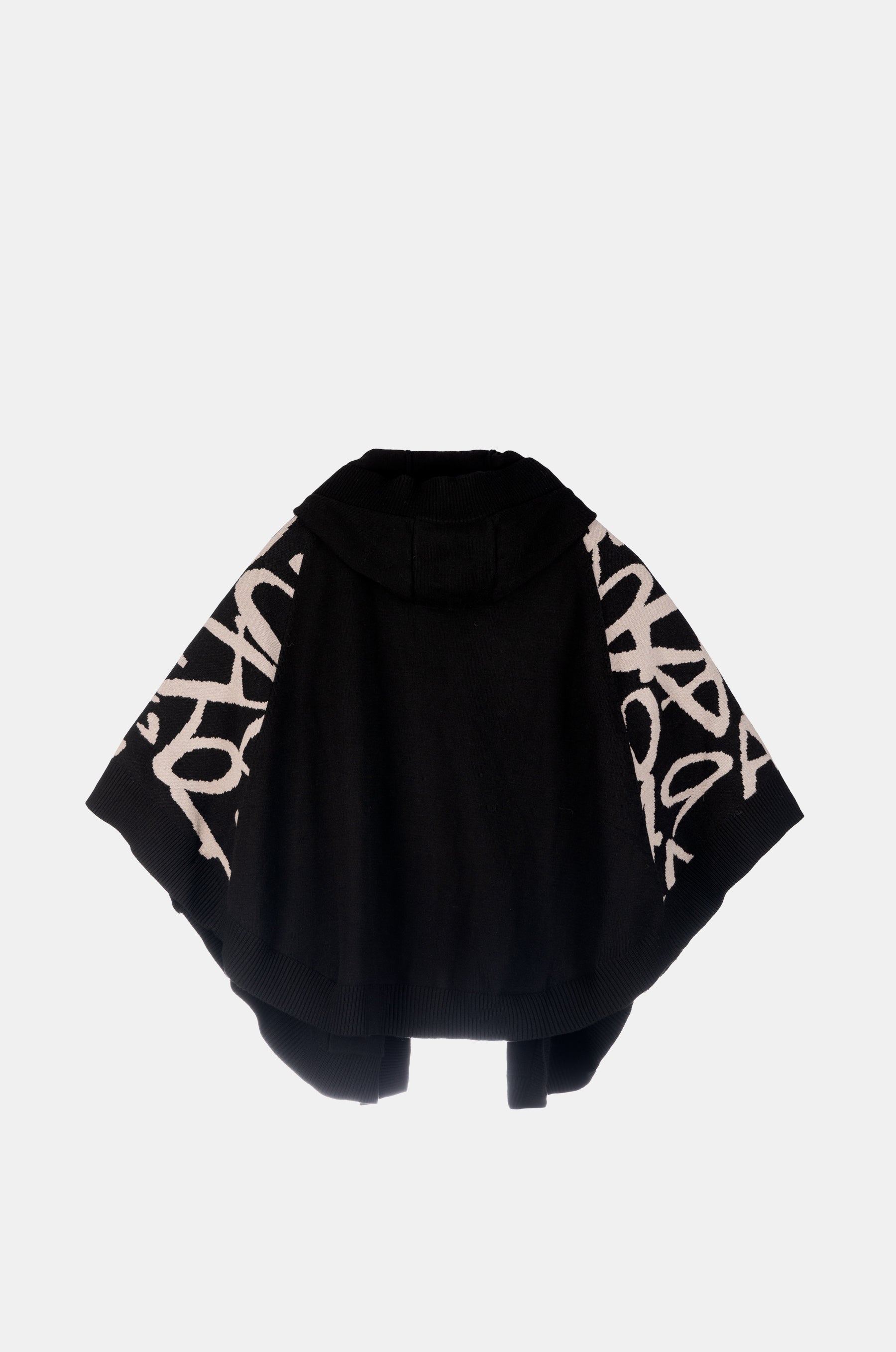 Black poncho-style jacket