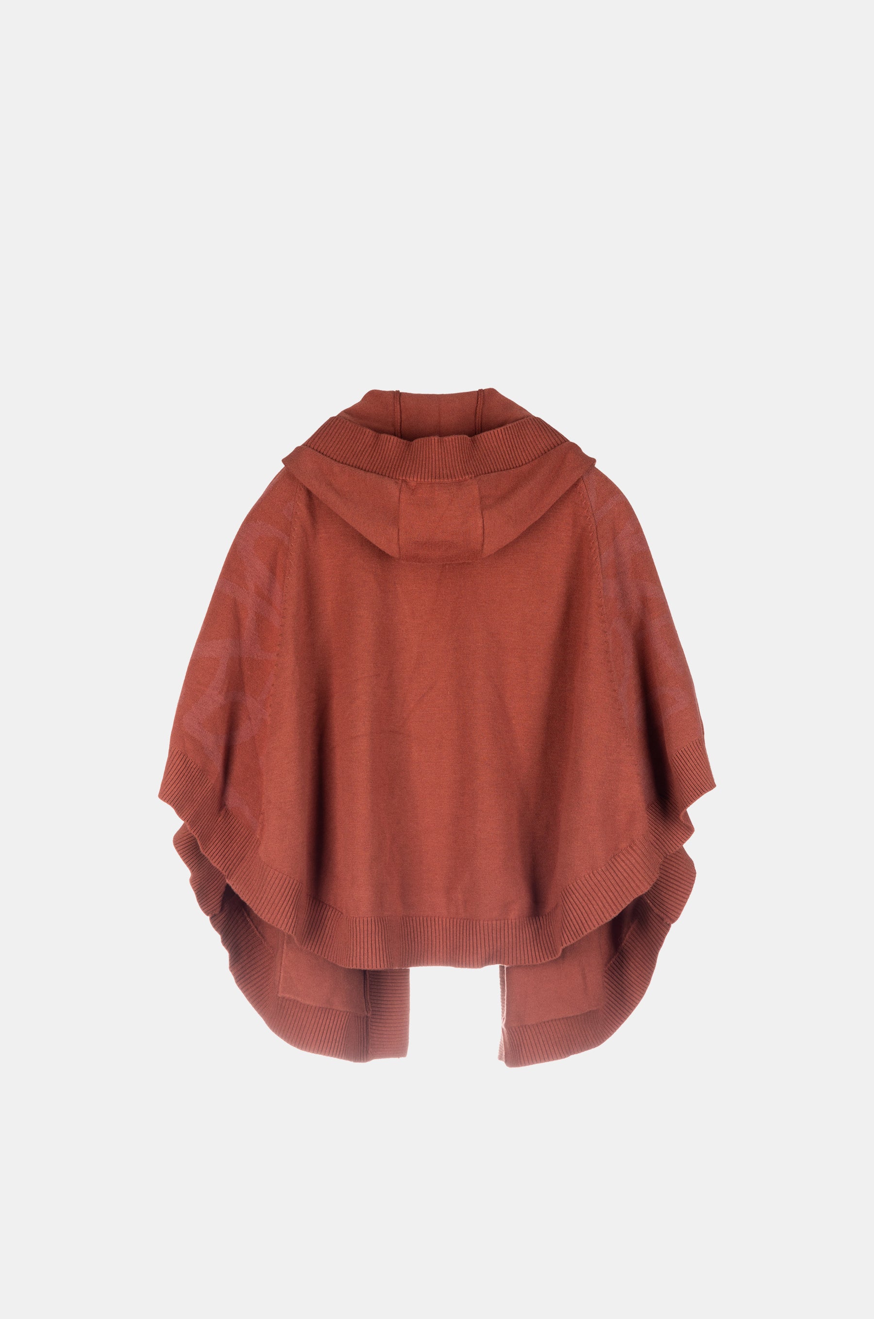 Red poncho-style jacket