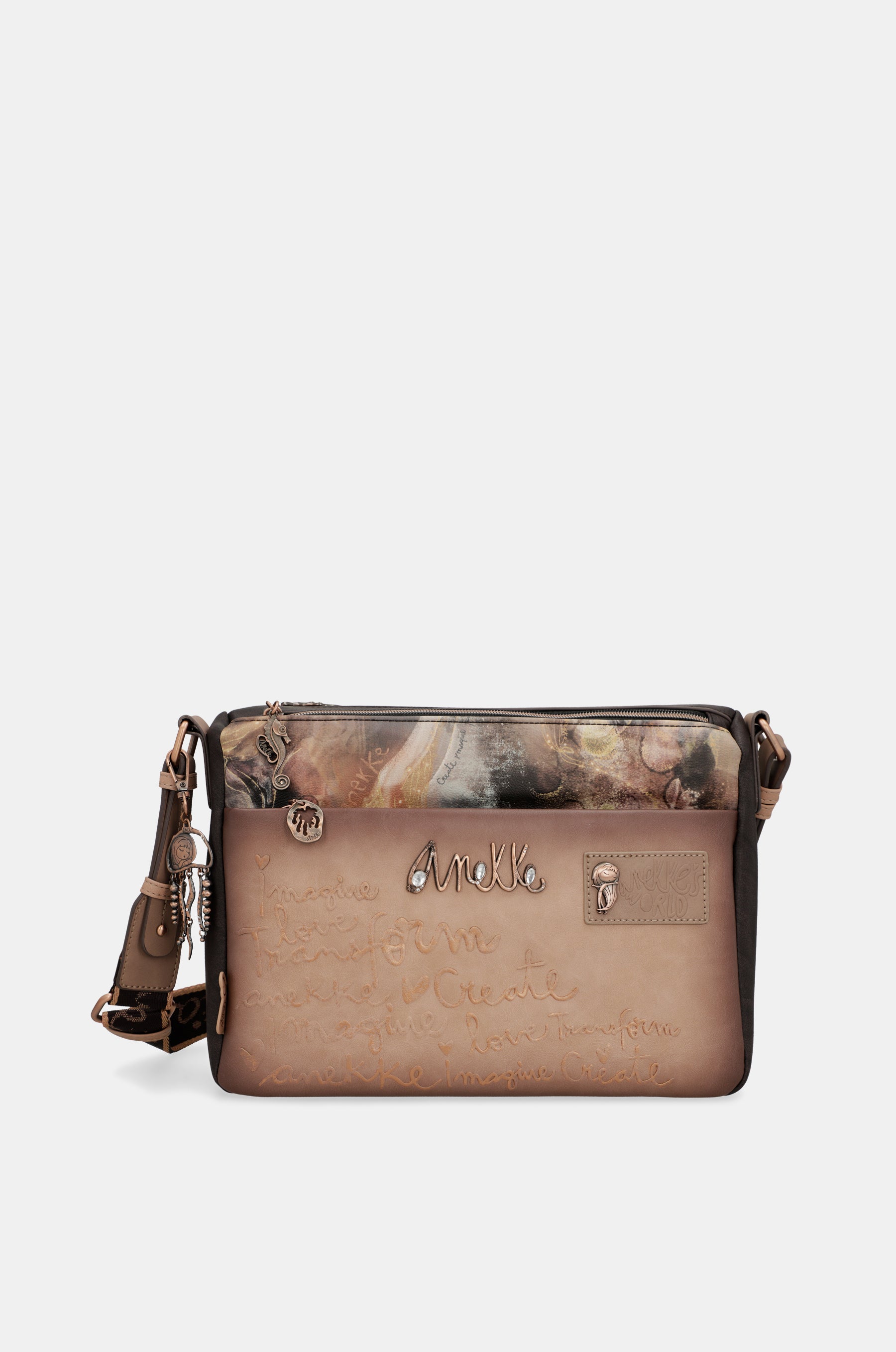 Land 2-compartment medium crossbody bag