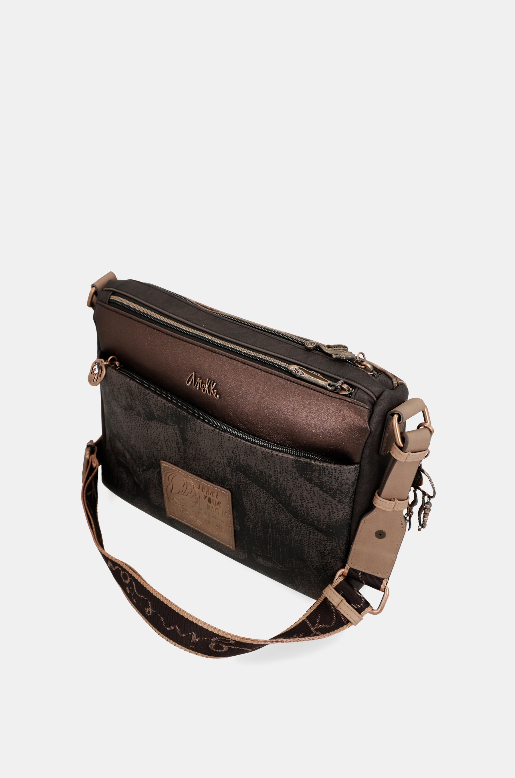 Land 2-compartment medium crossbody bag