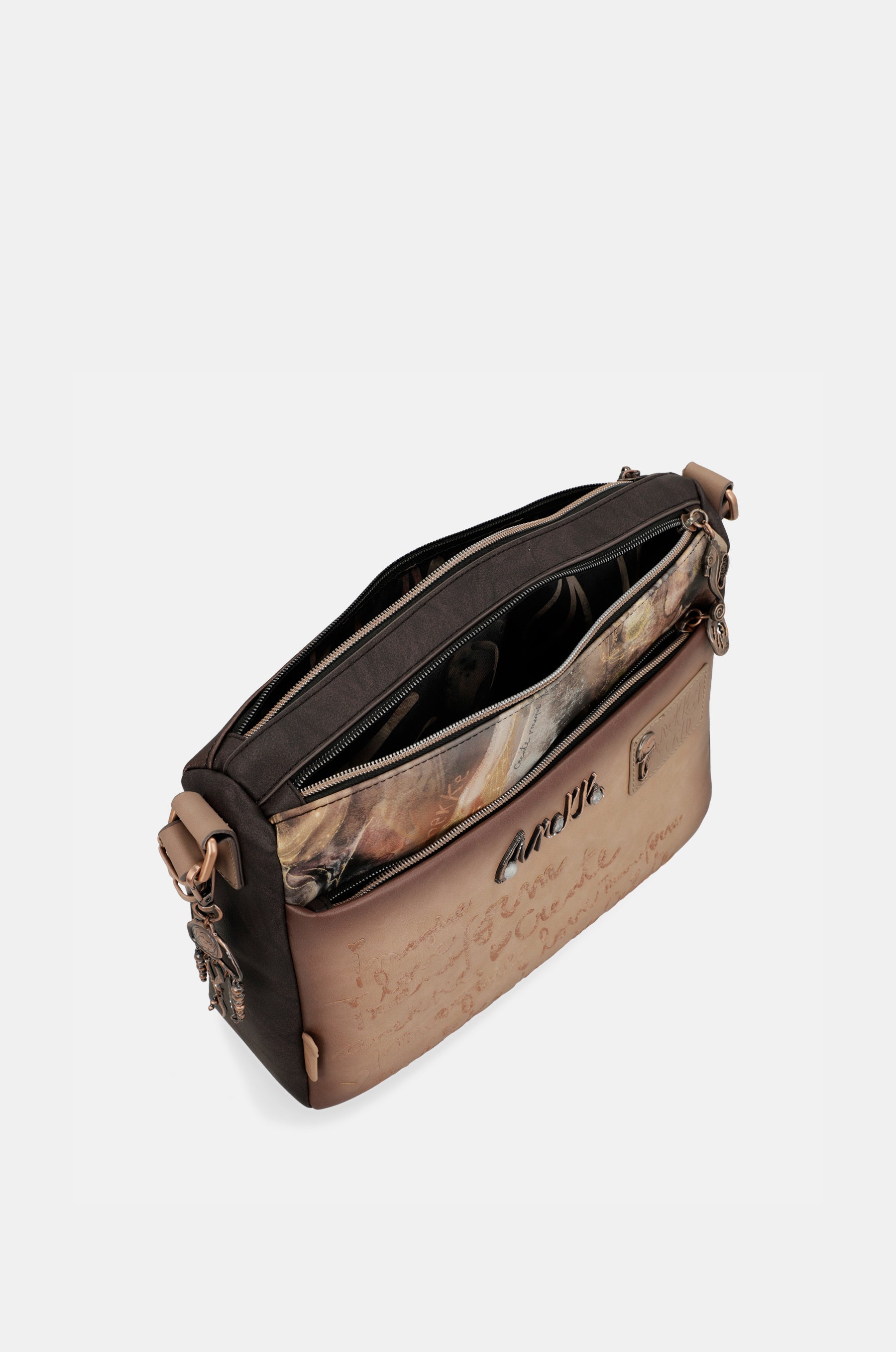 Land 2-compartment medium crossbody bag