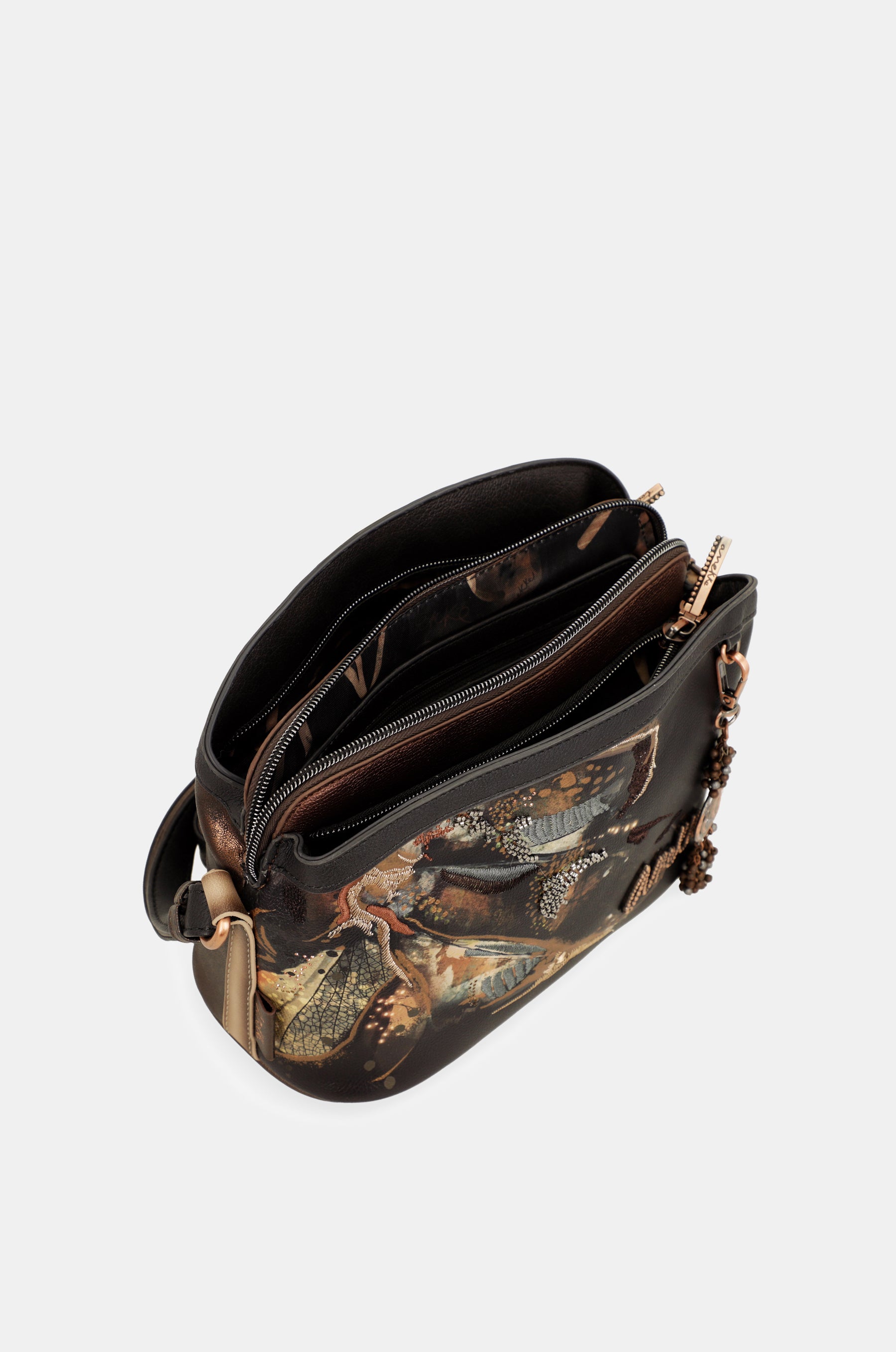 Wings 3-compartment crossbody bag