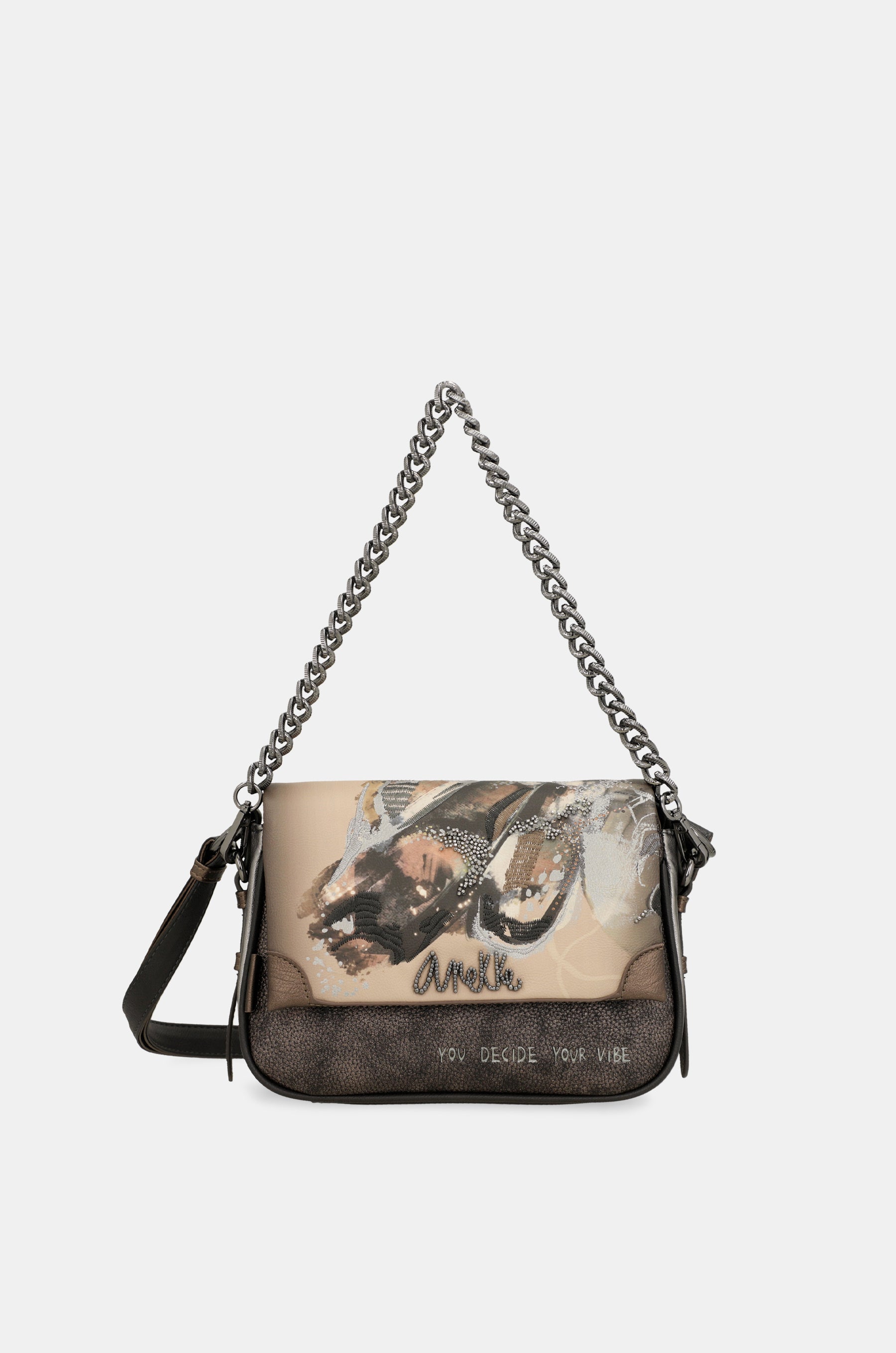 Wings crossbody bag with flap
