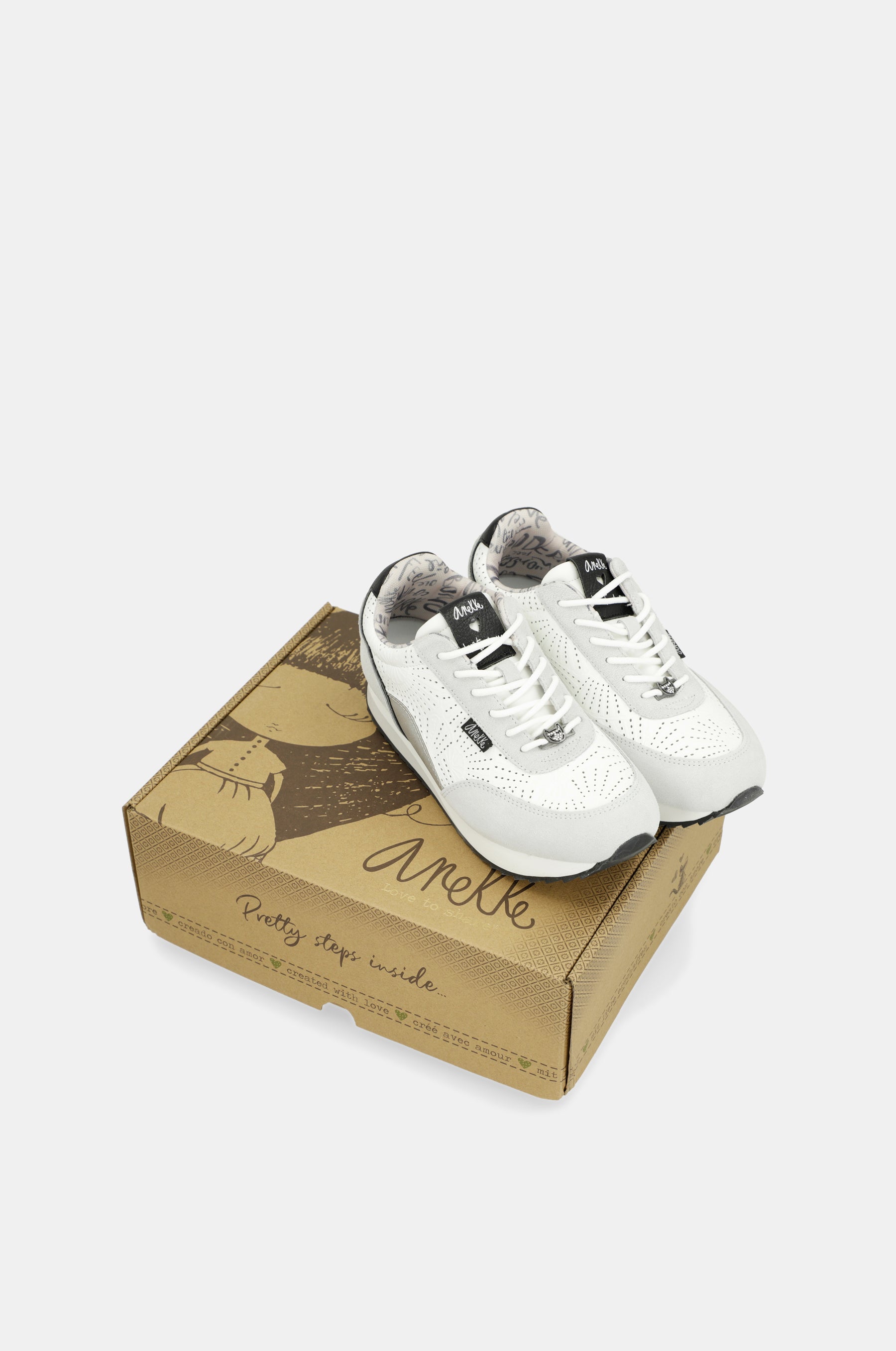 White Polka Dot Sneakers