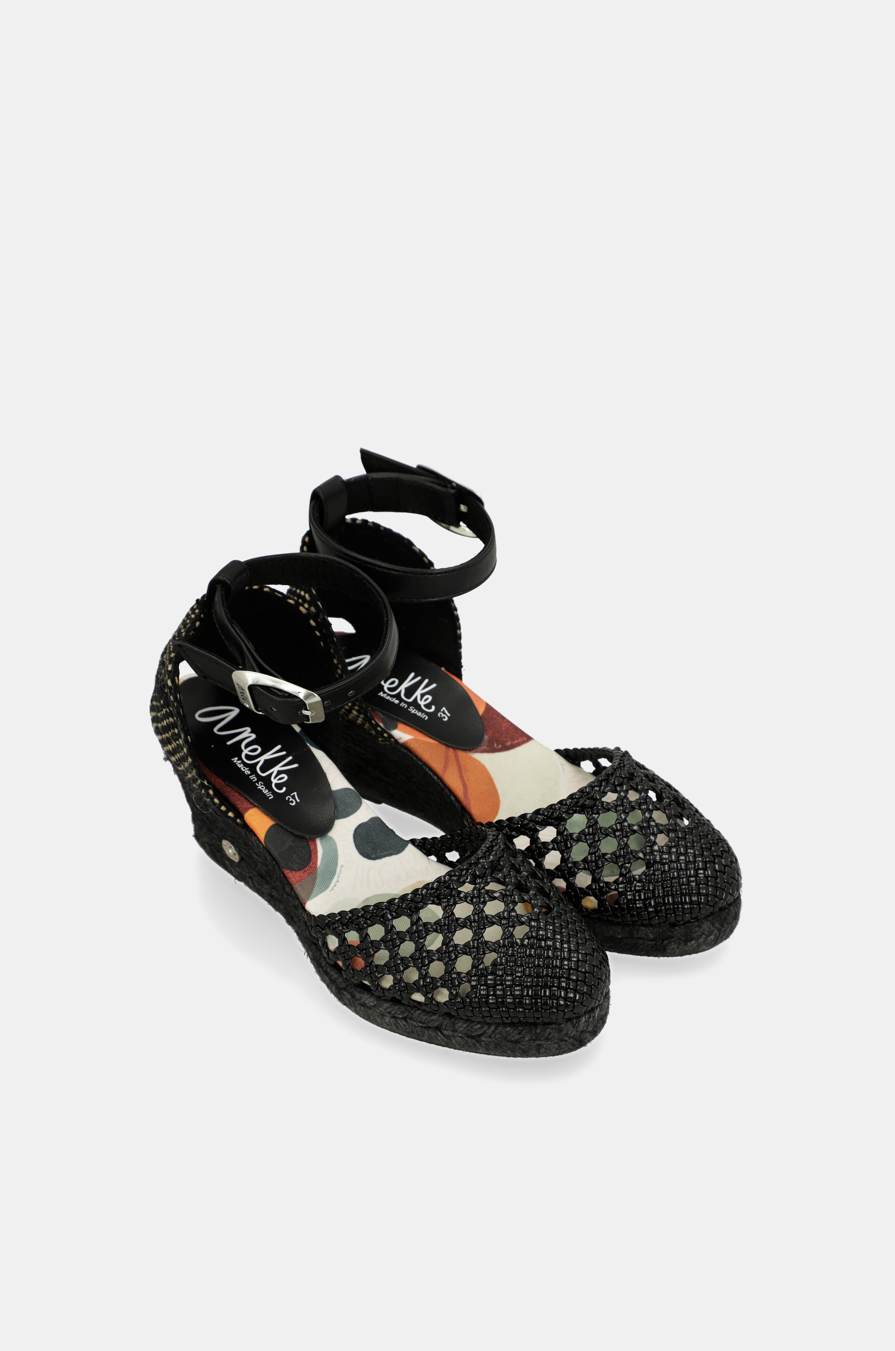Black wedge sandals Alma