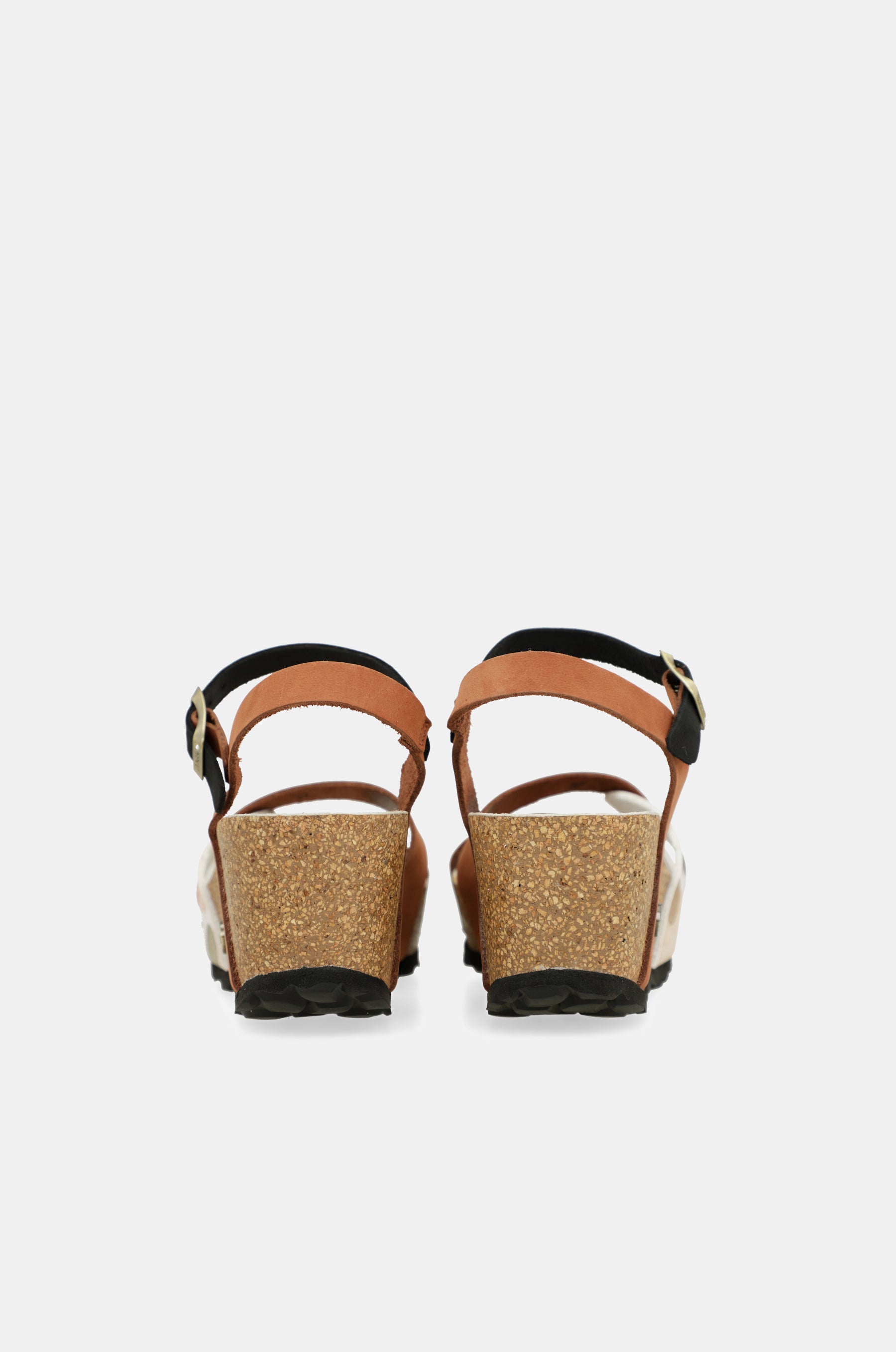 Wedge sandals bio leather straps