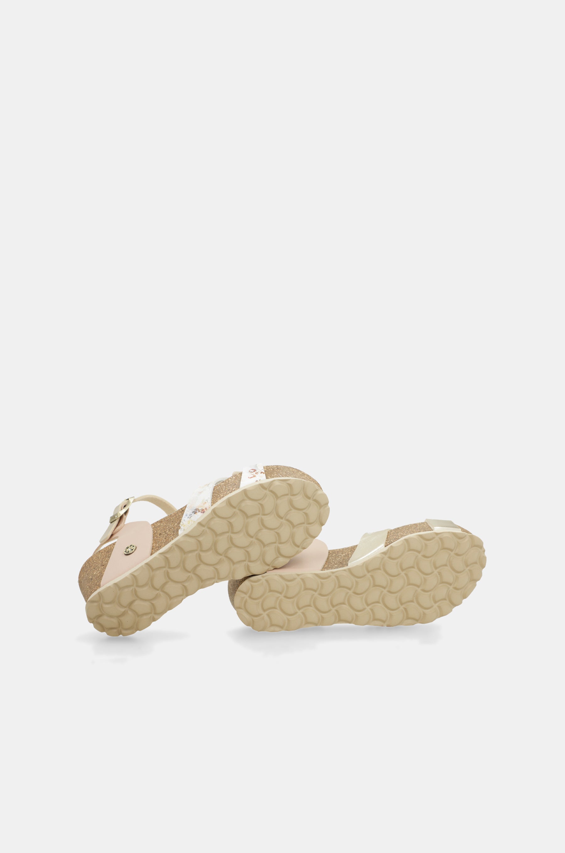 Wedge sandals bio white straps