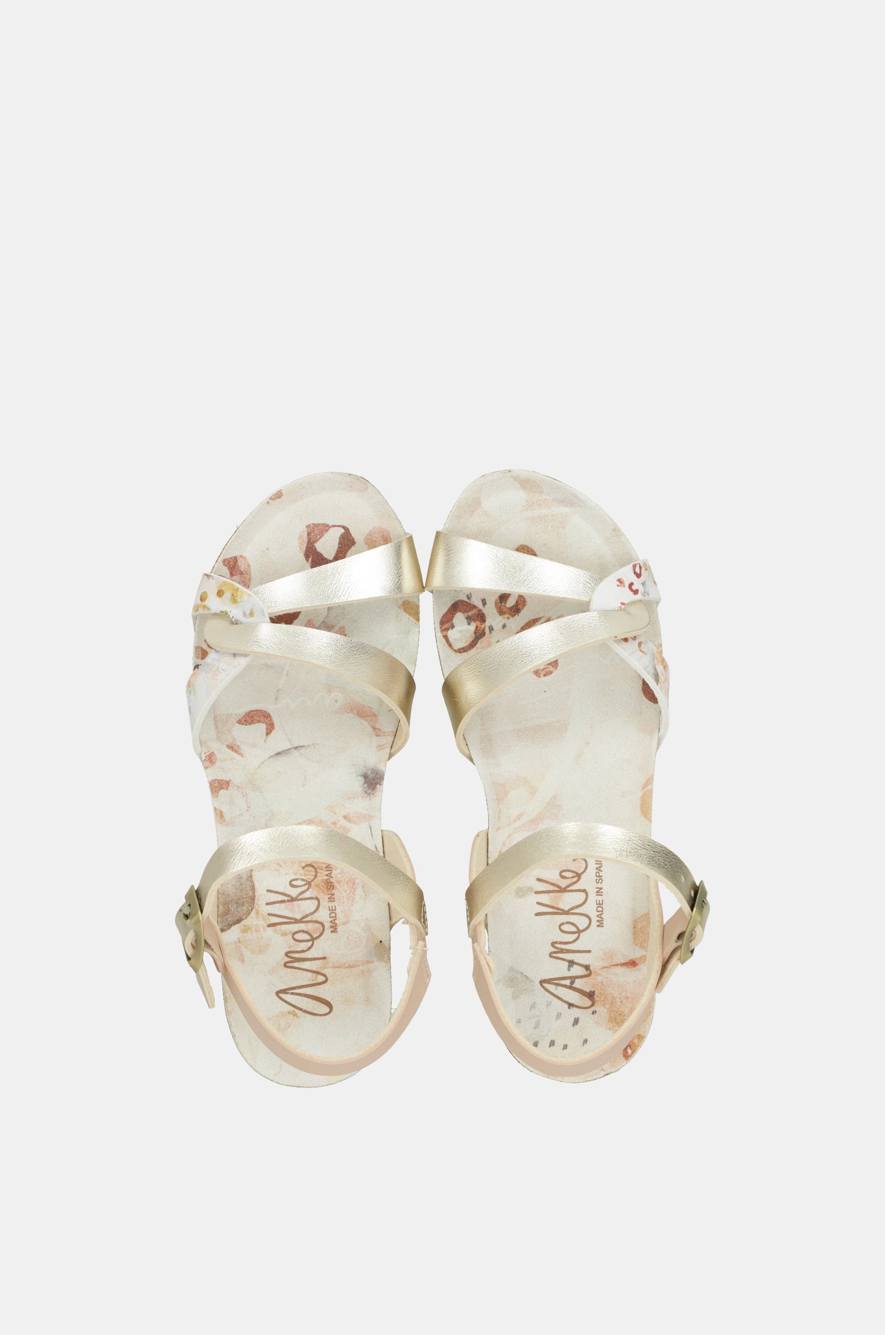 Wedge sandals bio white straps