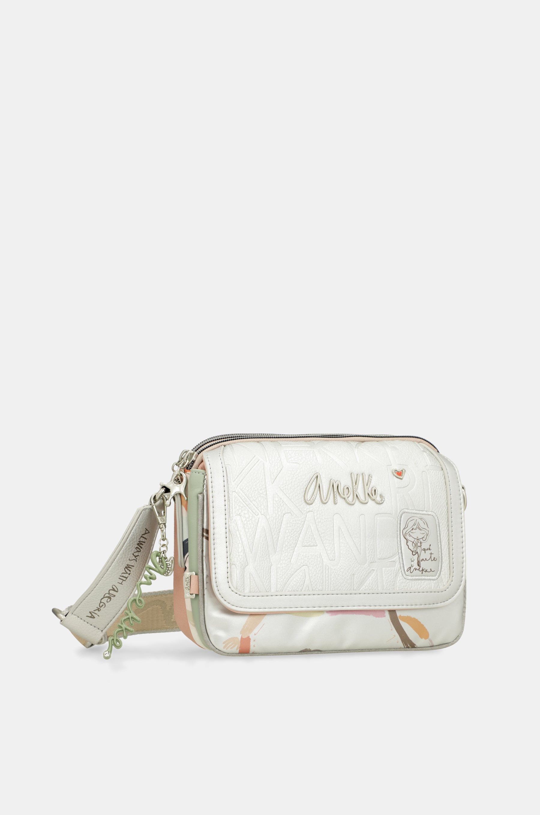 Oval flap crossbody bag Alma