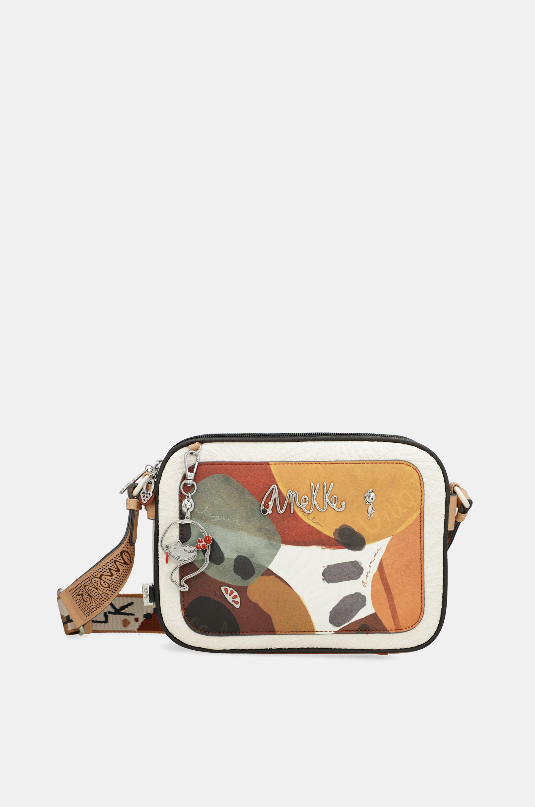 Anekke Alma 3: Borsa A Tracolla Donna Multicolore, 3 Scomparti, Tracolla Regolabile, 28x24x8 Cm - 3