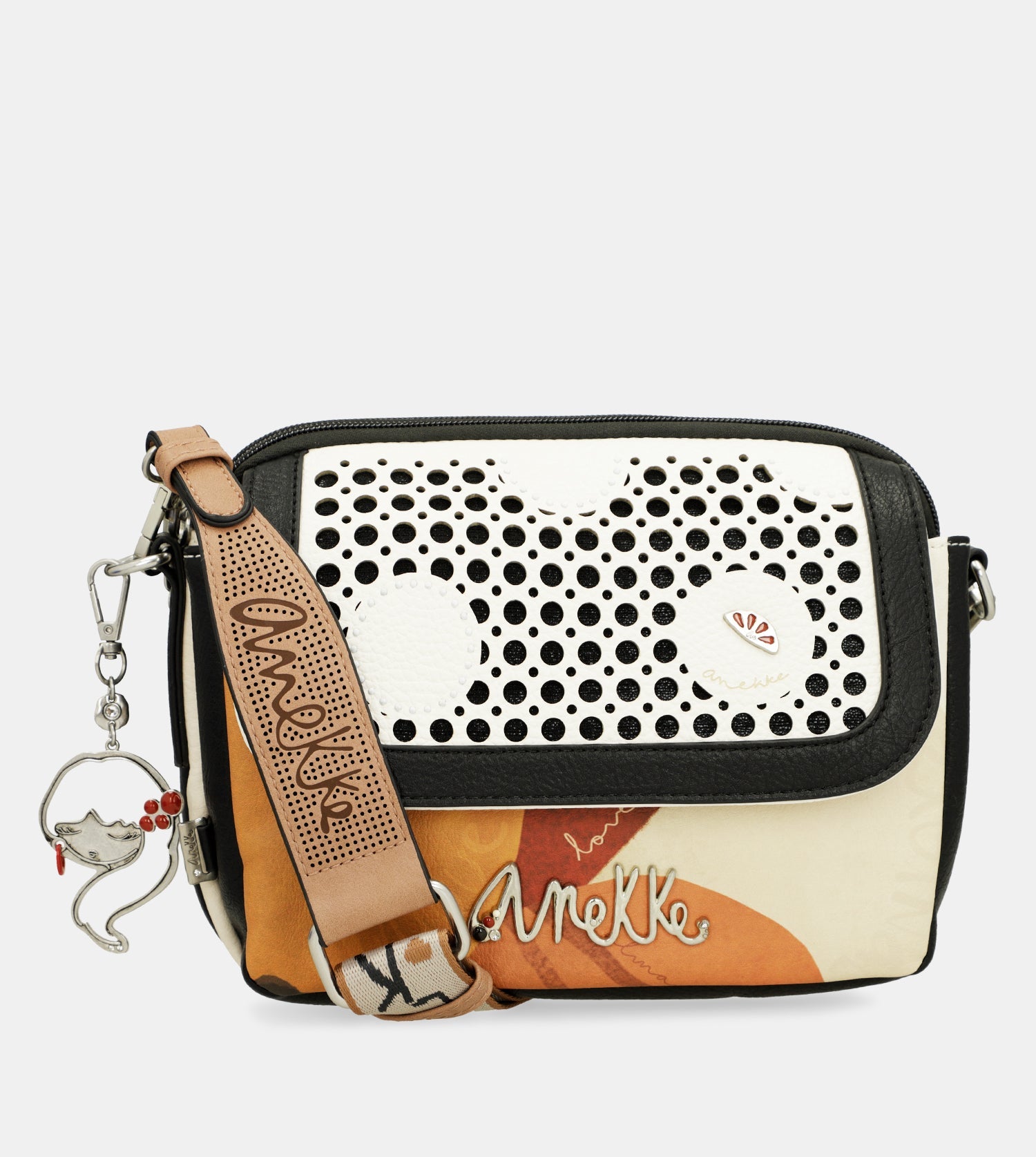 Oval flap crossbody bag Alma