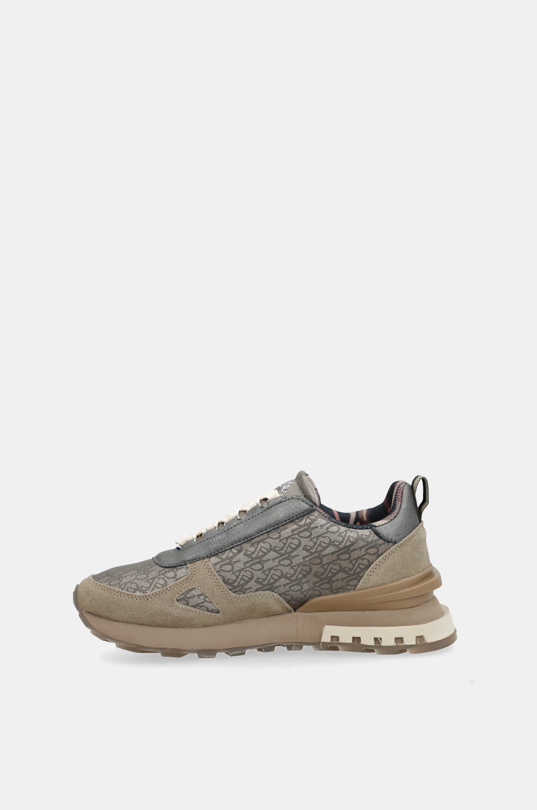 Metallic beige sneakers