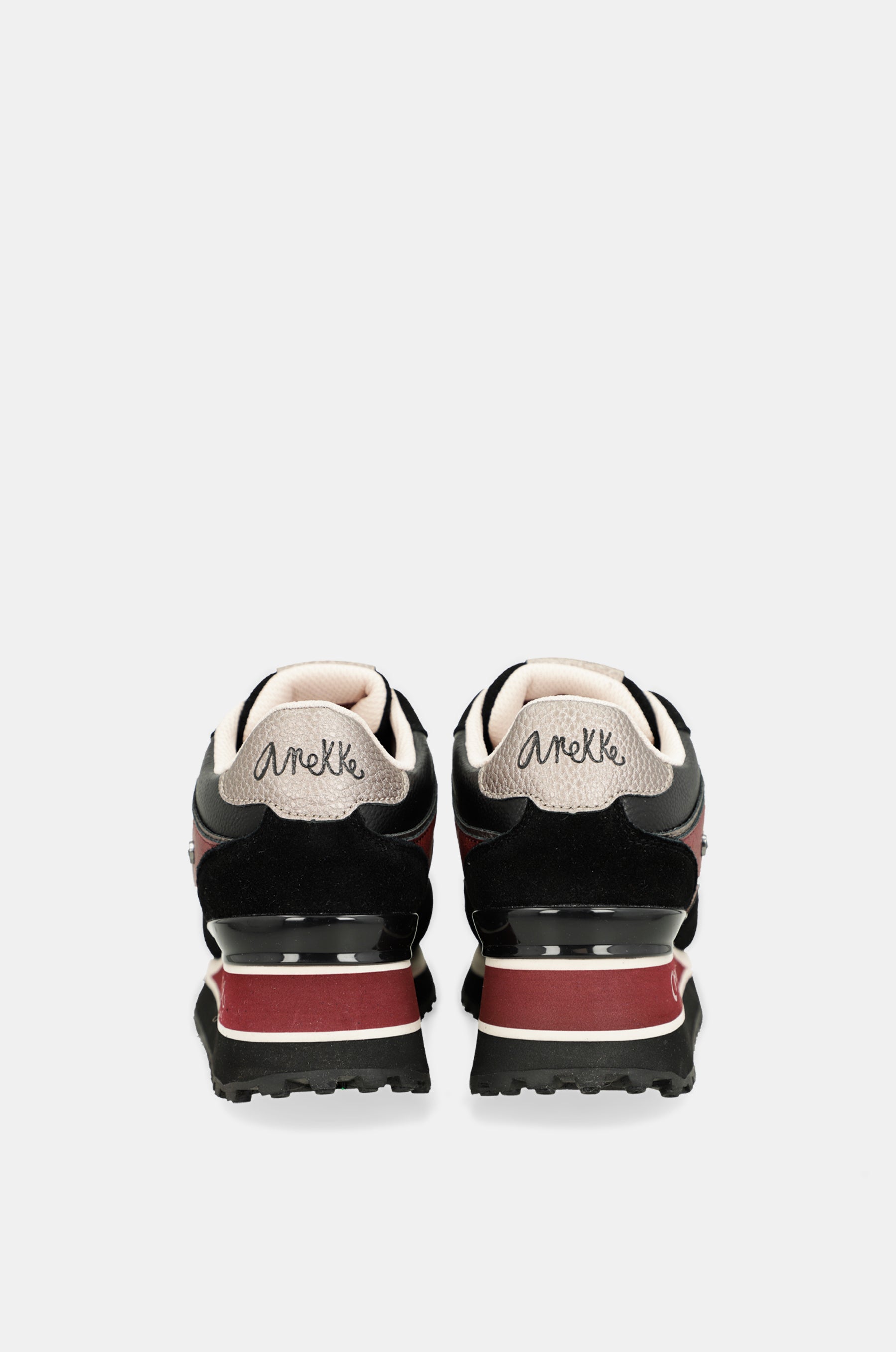 Printed black platform sneakers