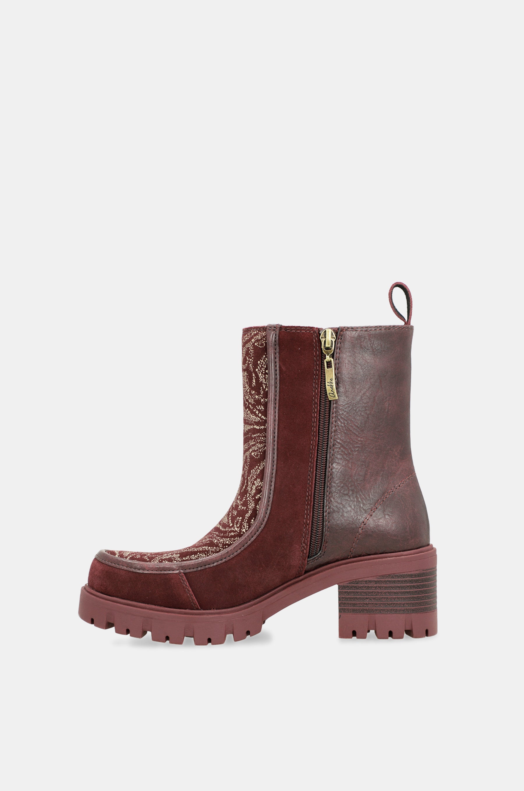 Manifesto burgundy ankle boot