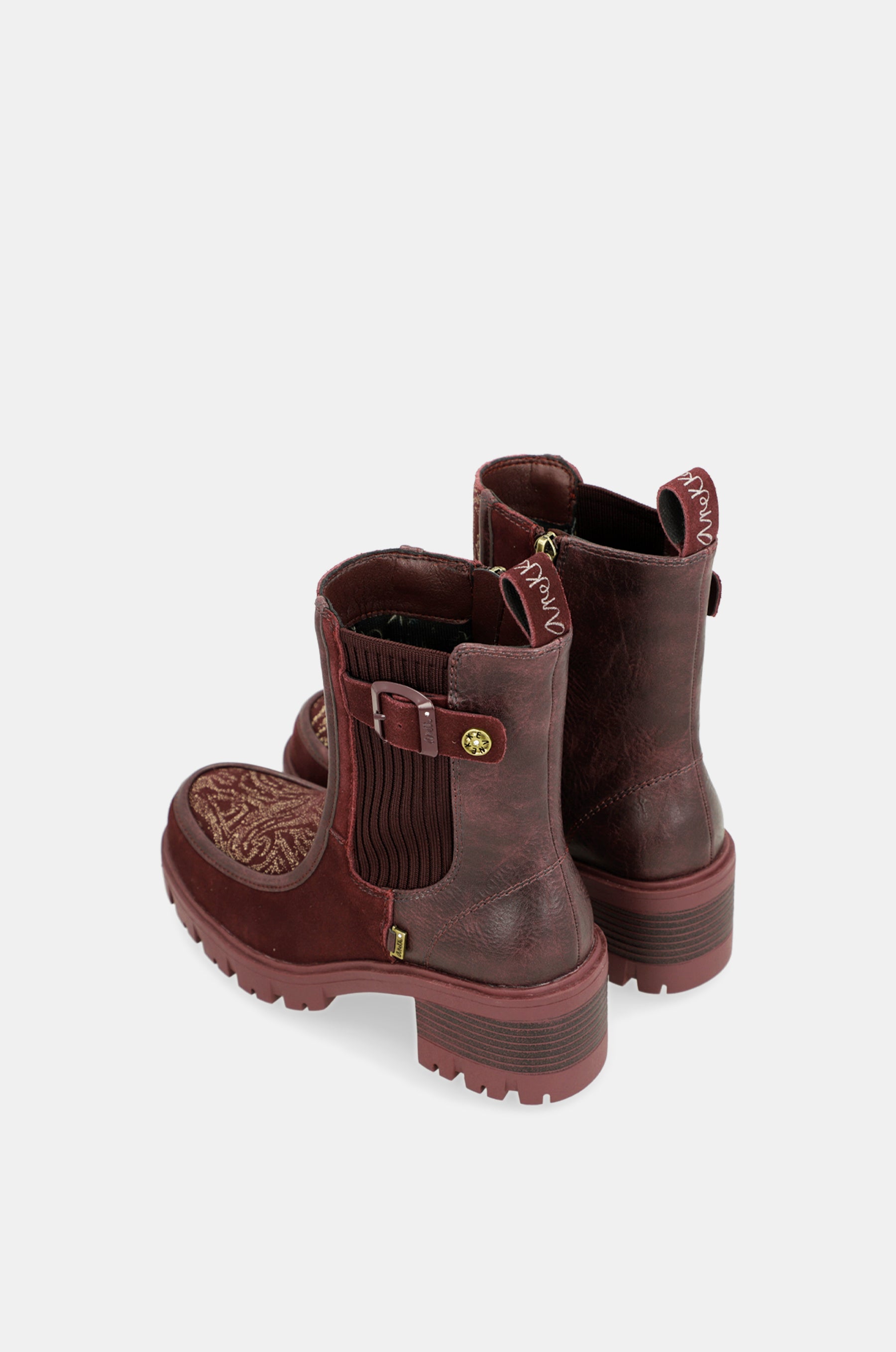 Manifesto burgundy ankle boot
