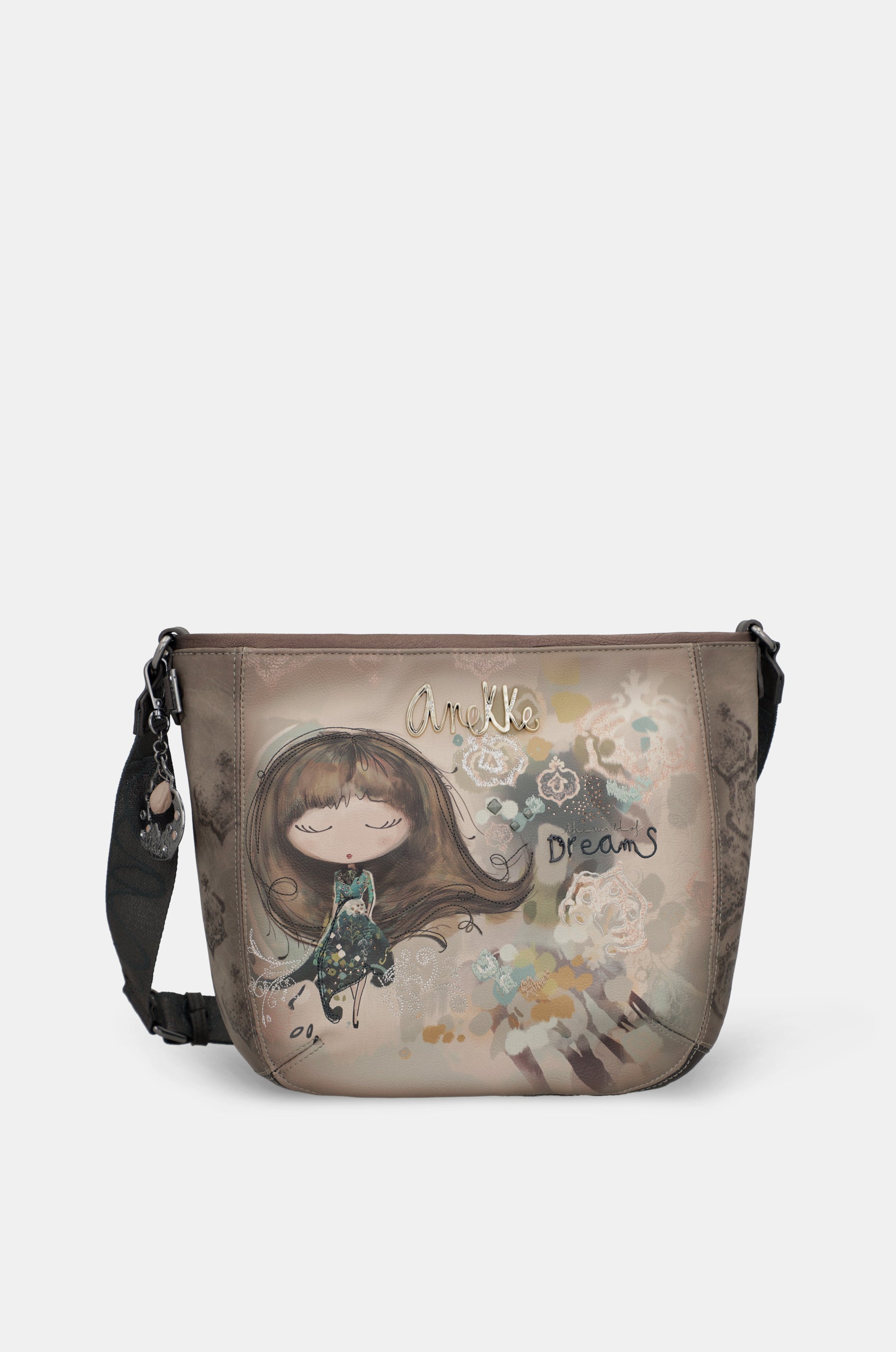 Real oval medium crossbody bag