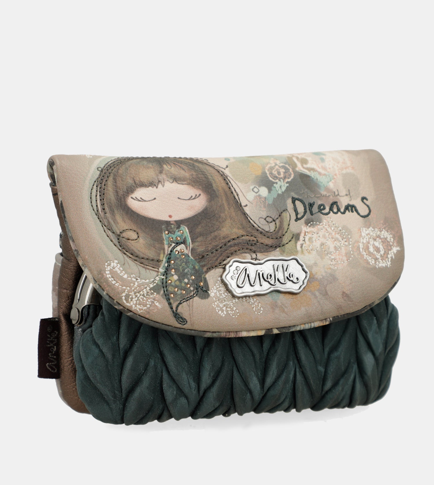 Real coin purse with flap