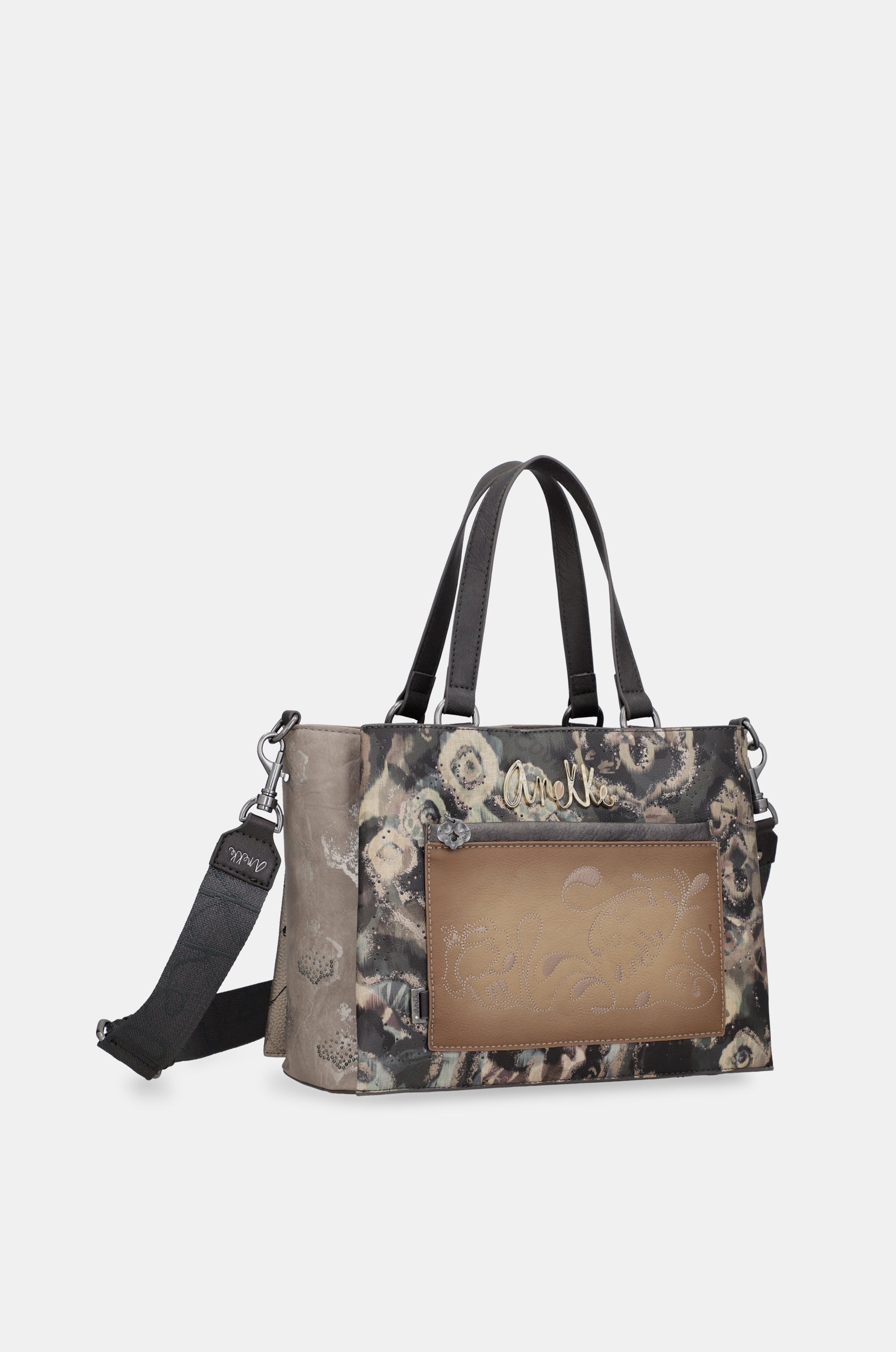 Manifesto handbag with shoulder strap