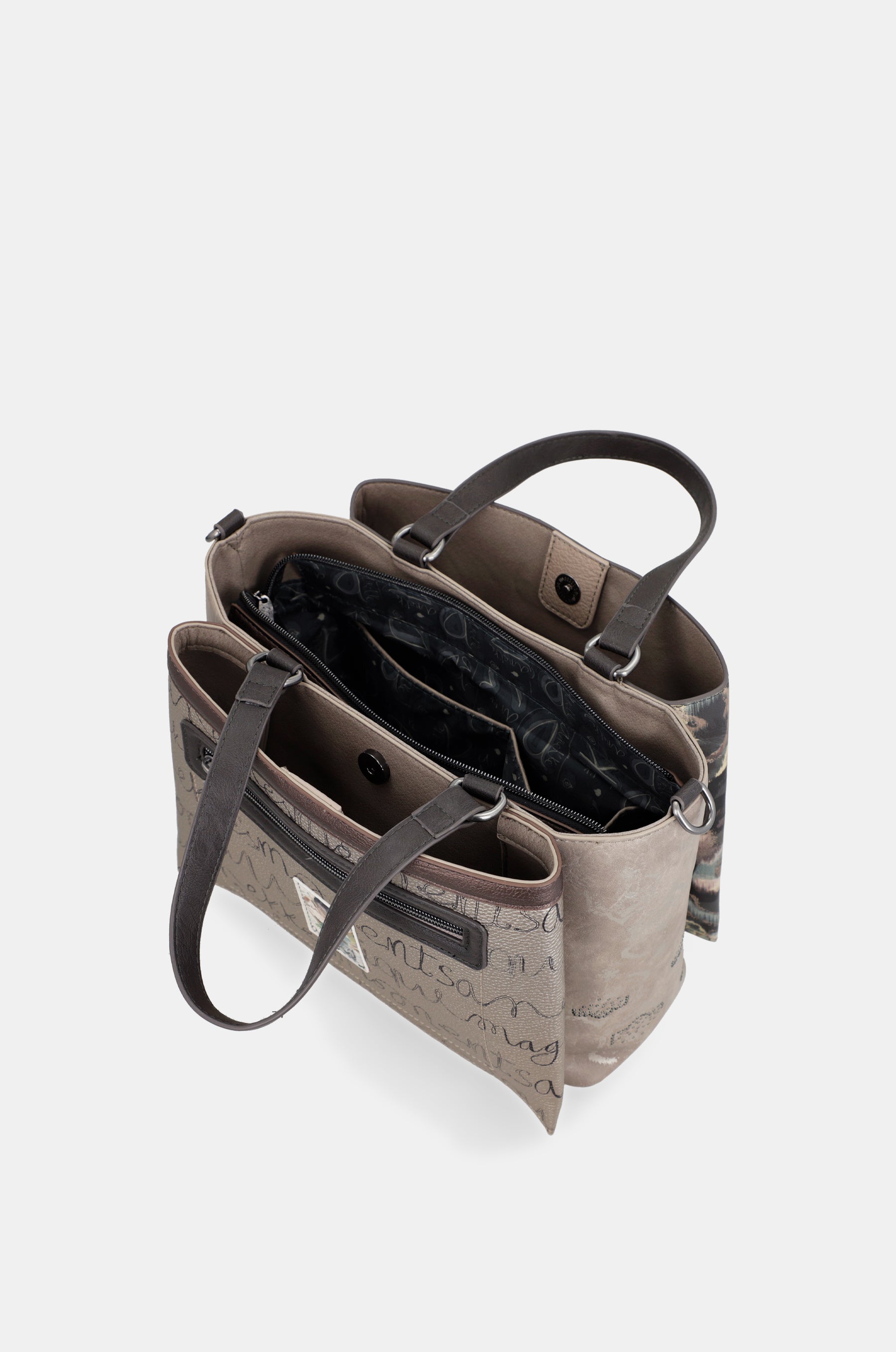 Manifesto handbag with shoulder strap