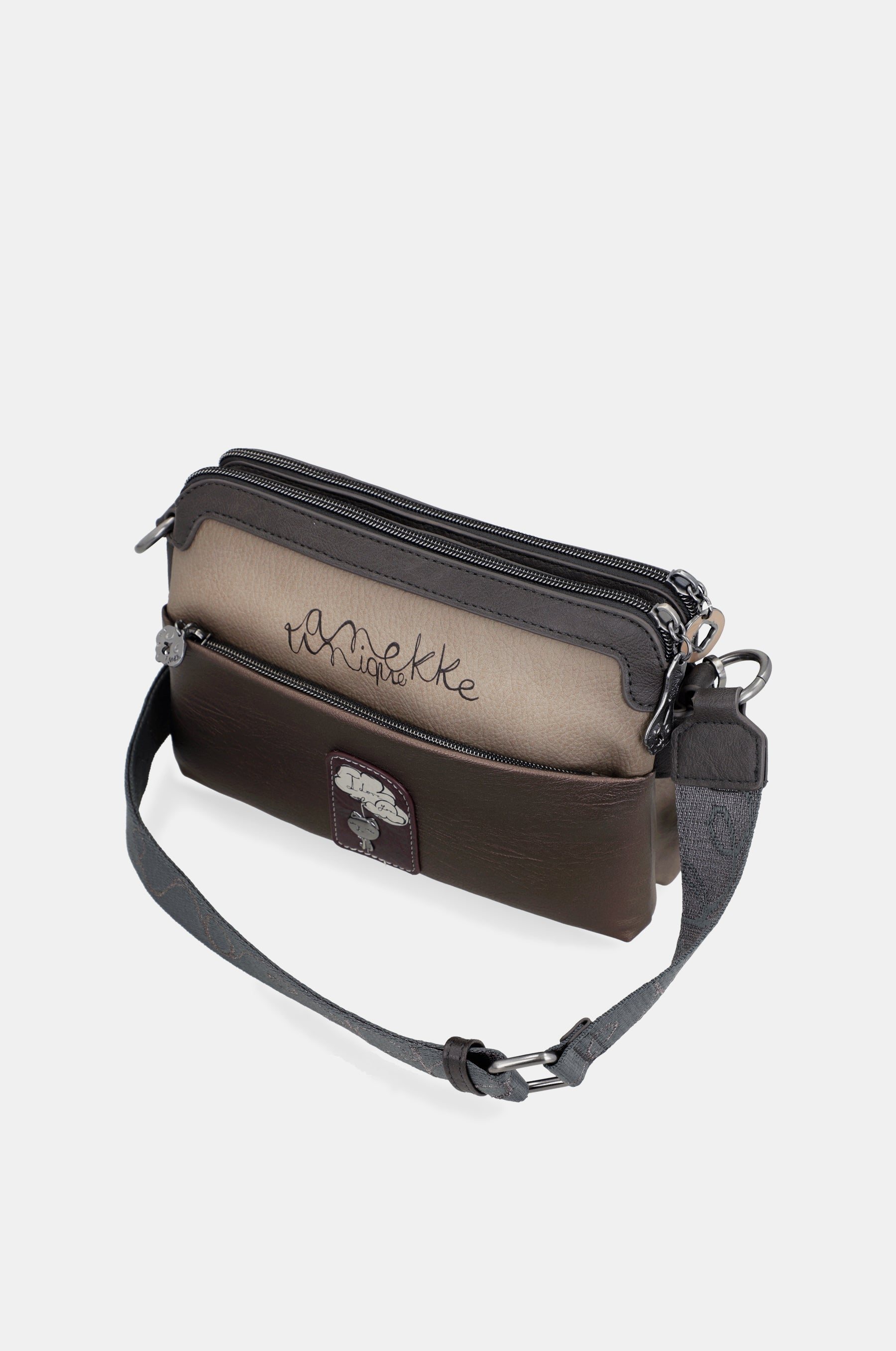 Manifesto double-compartment crossbody bag