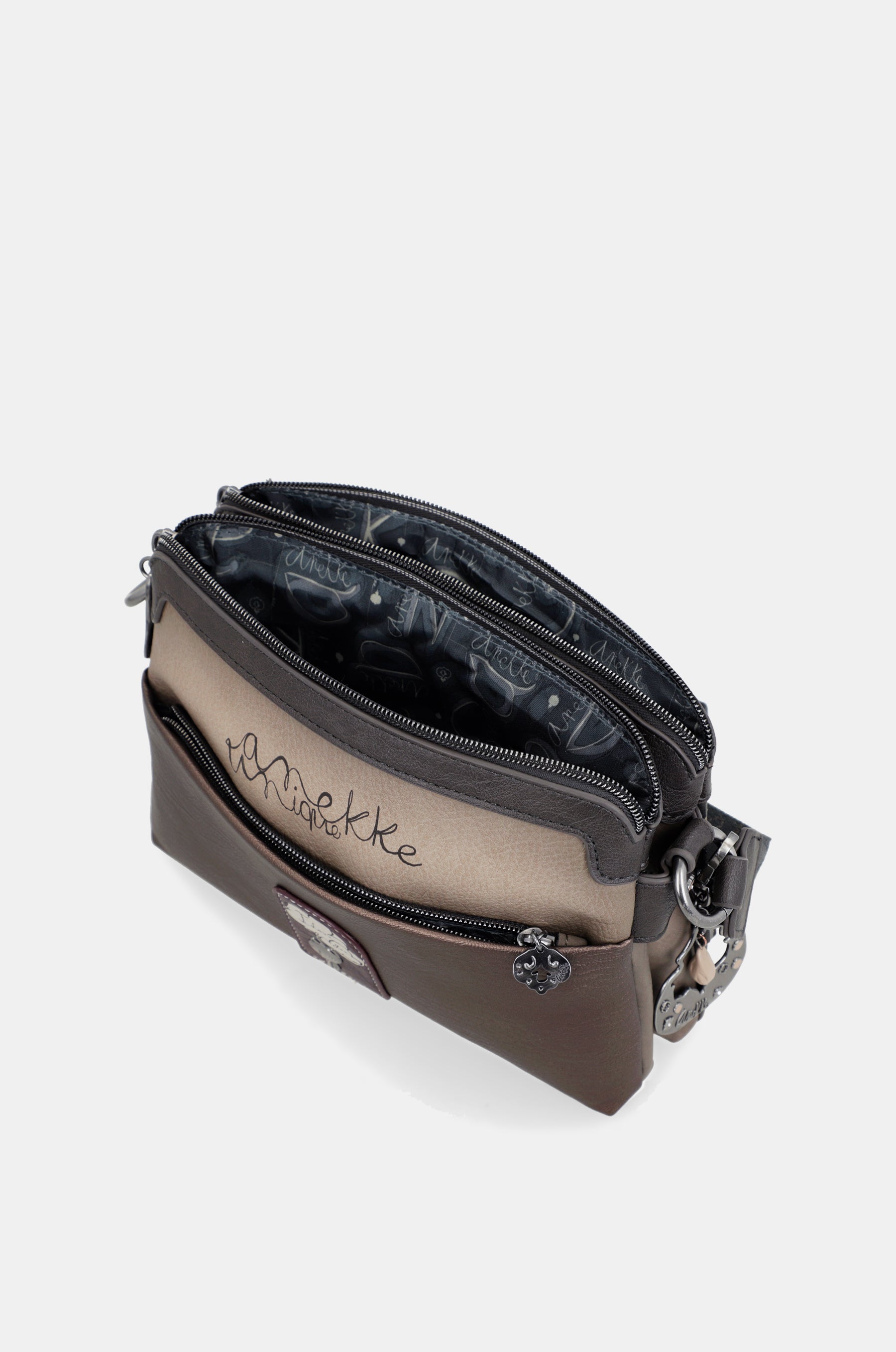 Manifesto double-compartment crossbody bag