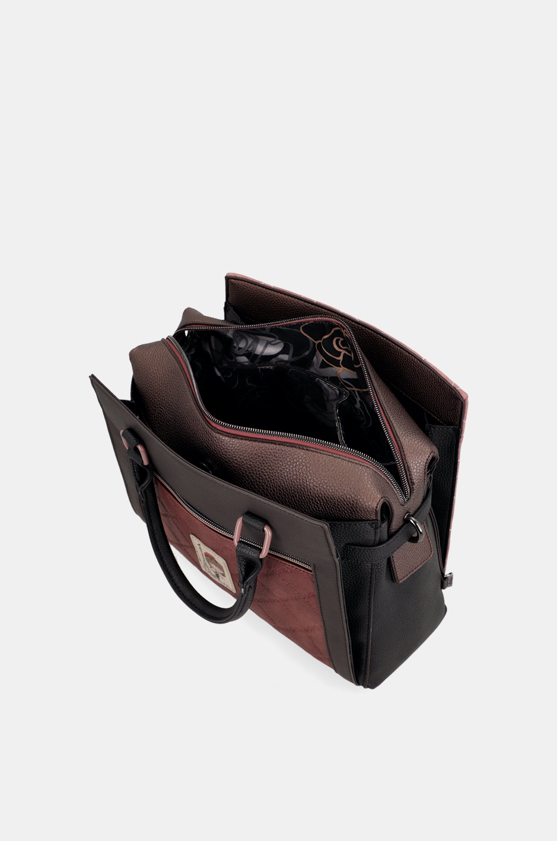 Parisian short-handle bag with shoulder strap