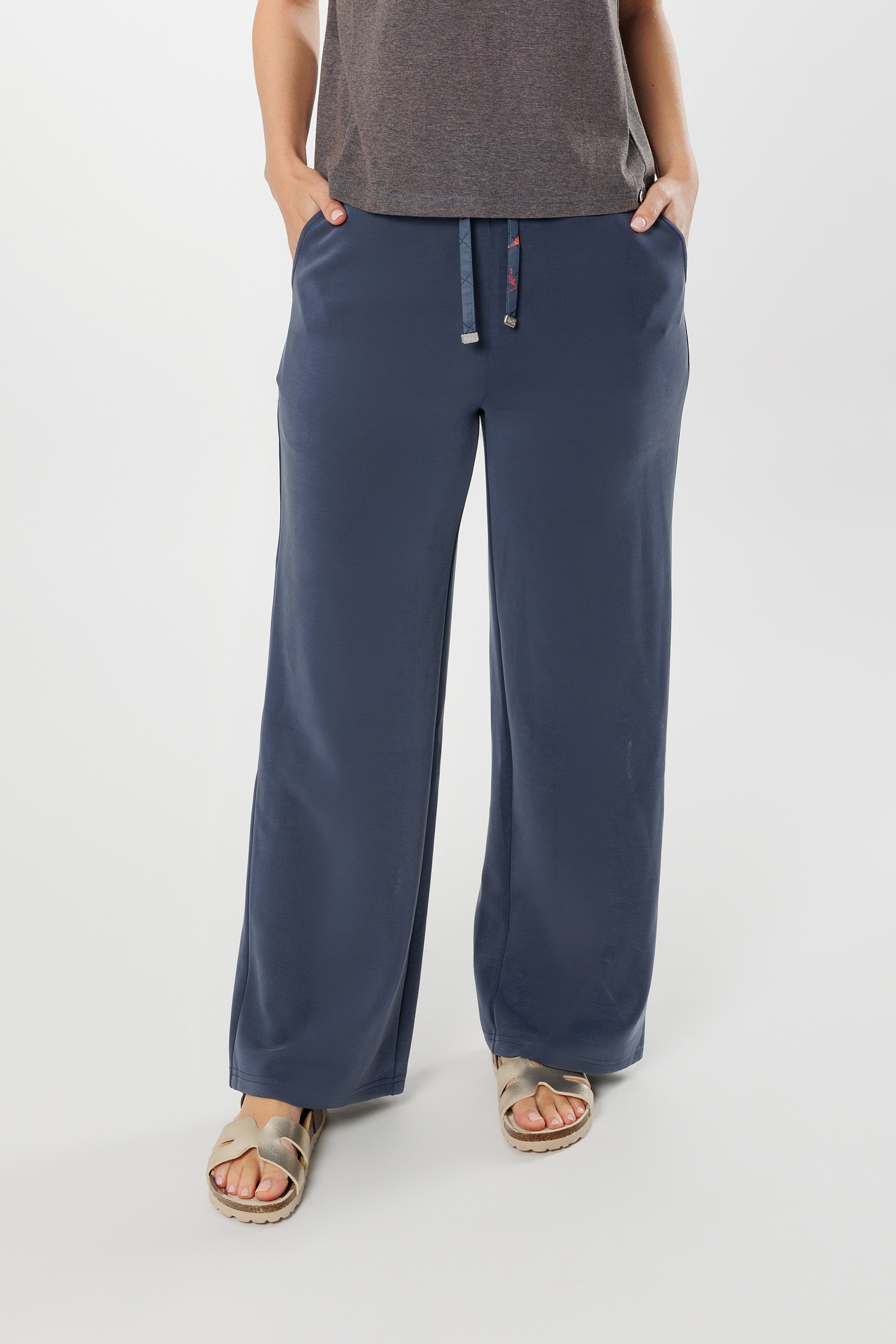 Navy-blue trousers