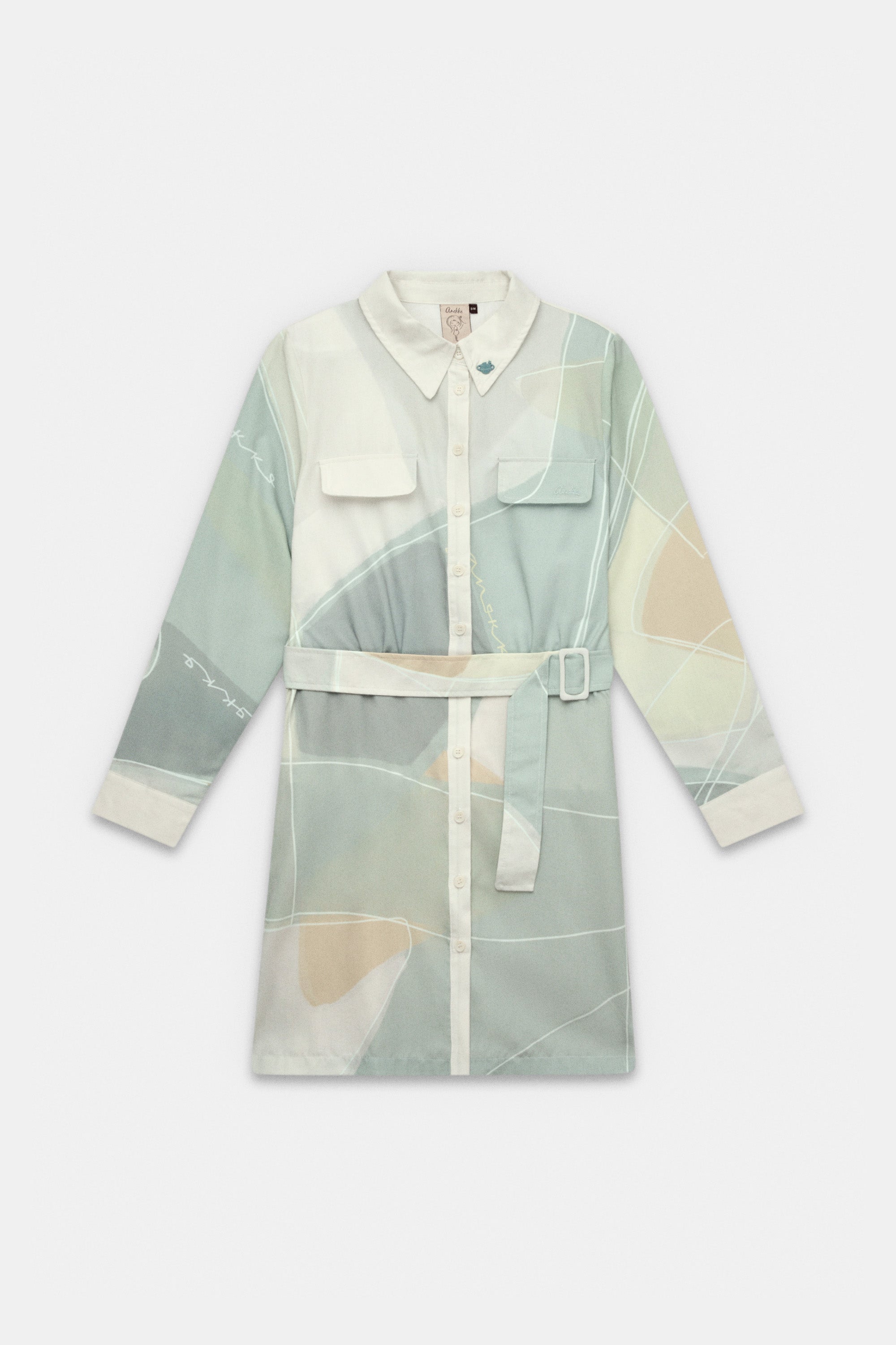 Pink long-sleeve dress