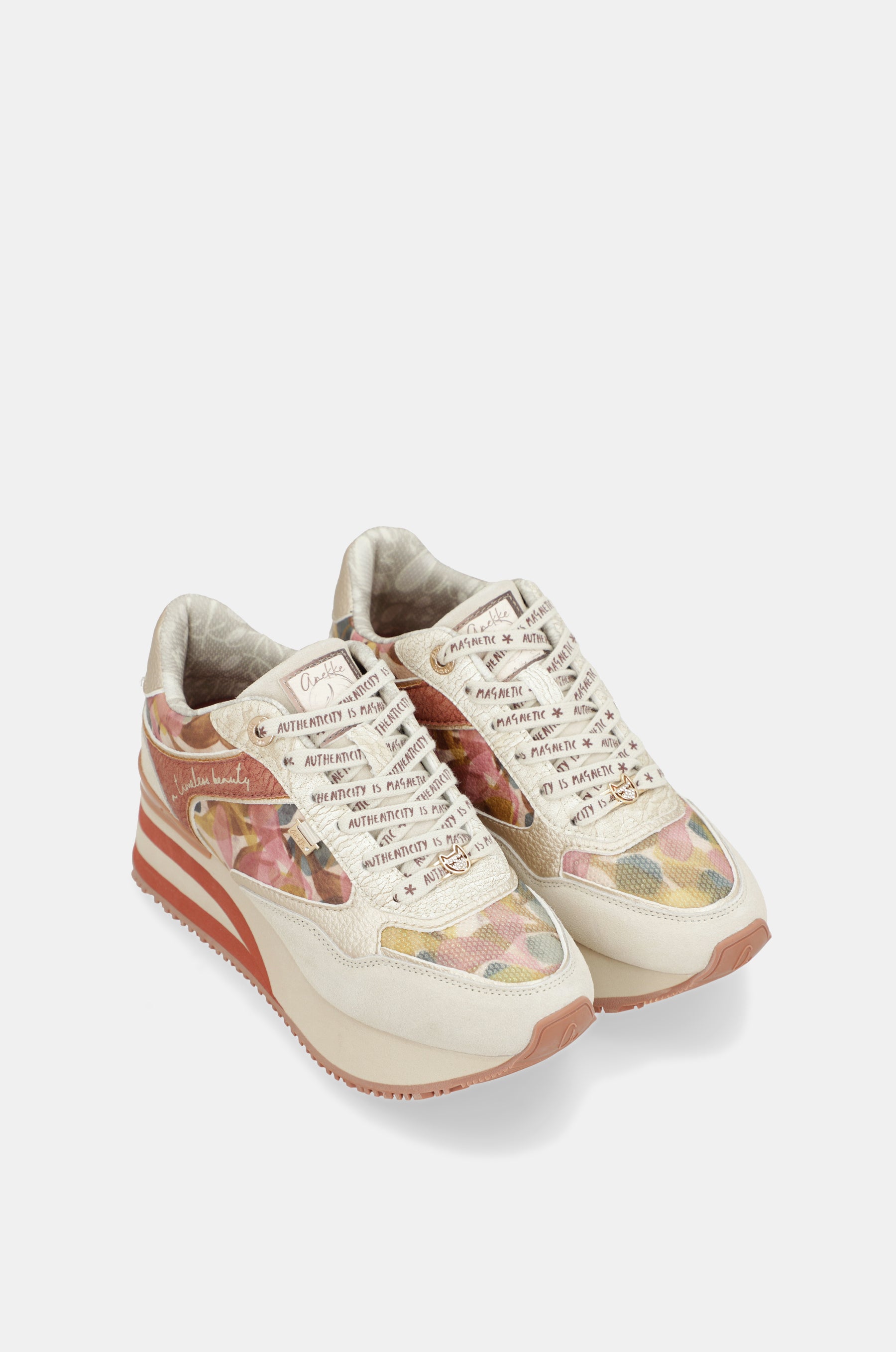 Pink and beige Bloom sneakers