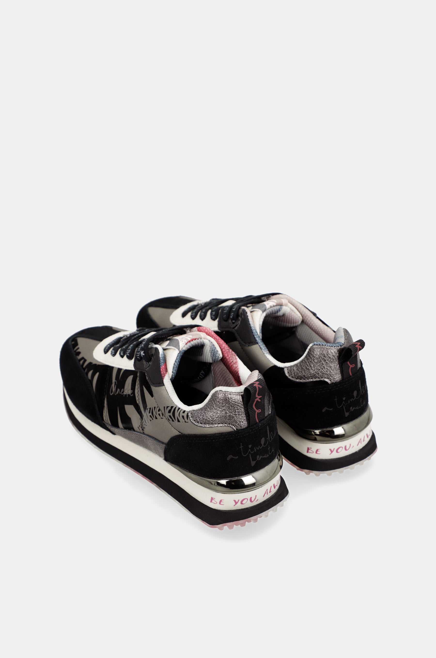 Black and lead-grey sneakers