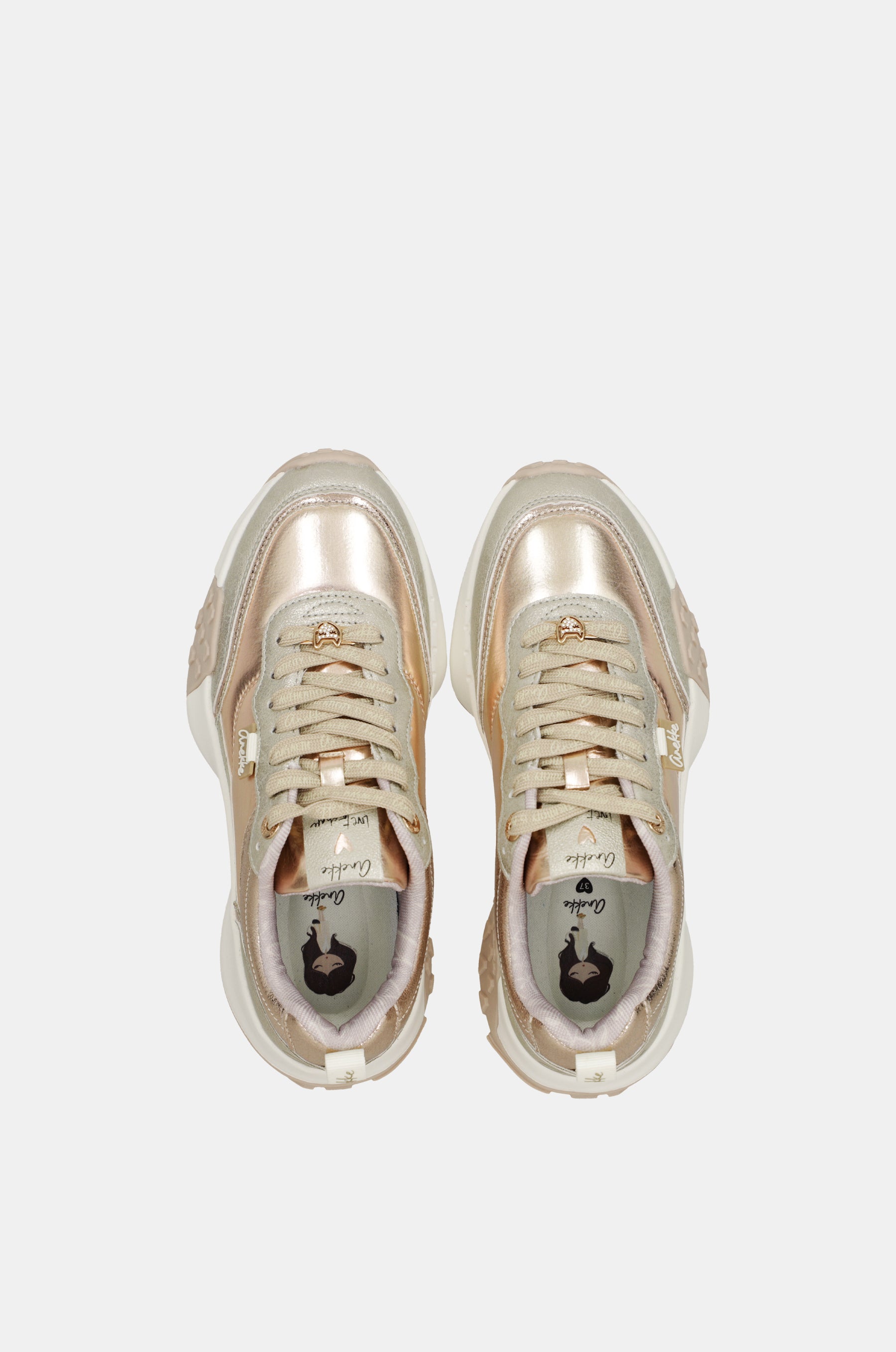 Gold sneakers