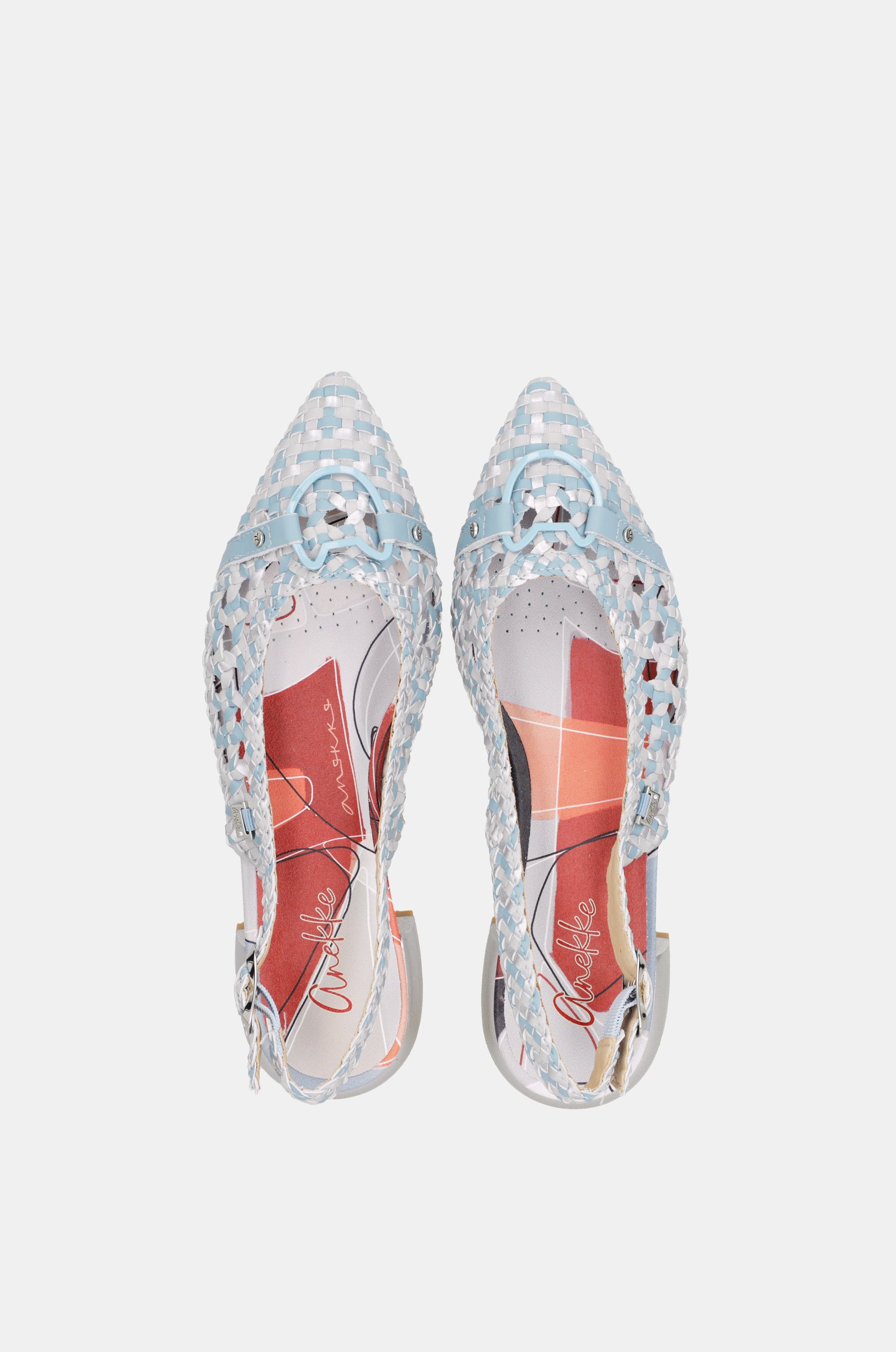 Blue slingback sandals