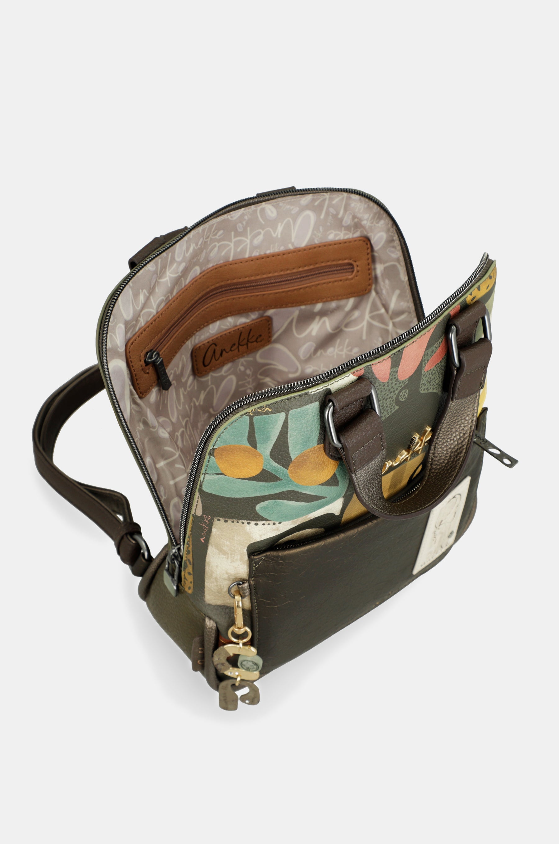Short-handle printed backpack Amphora
