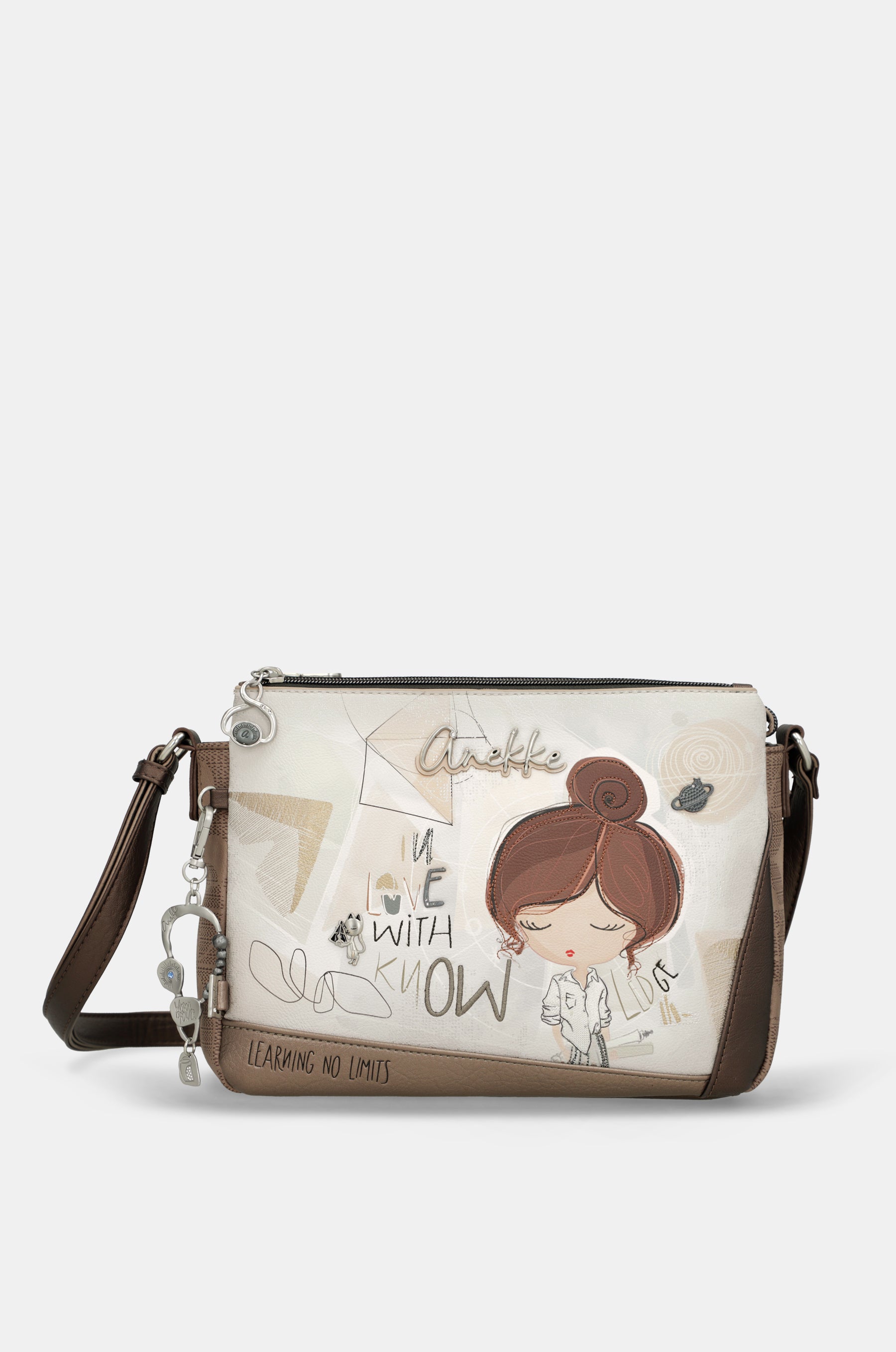 Triple-compartment crossbody bag Sophia