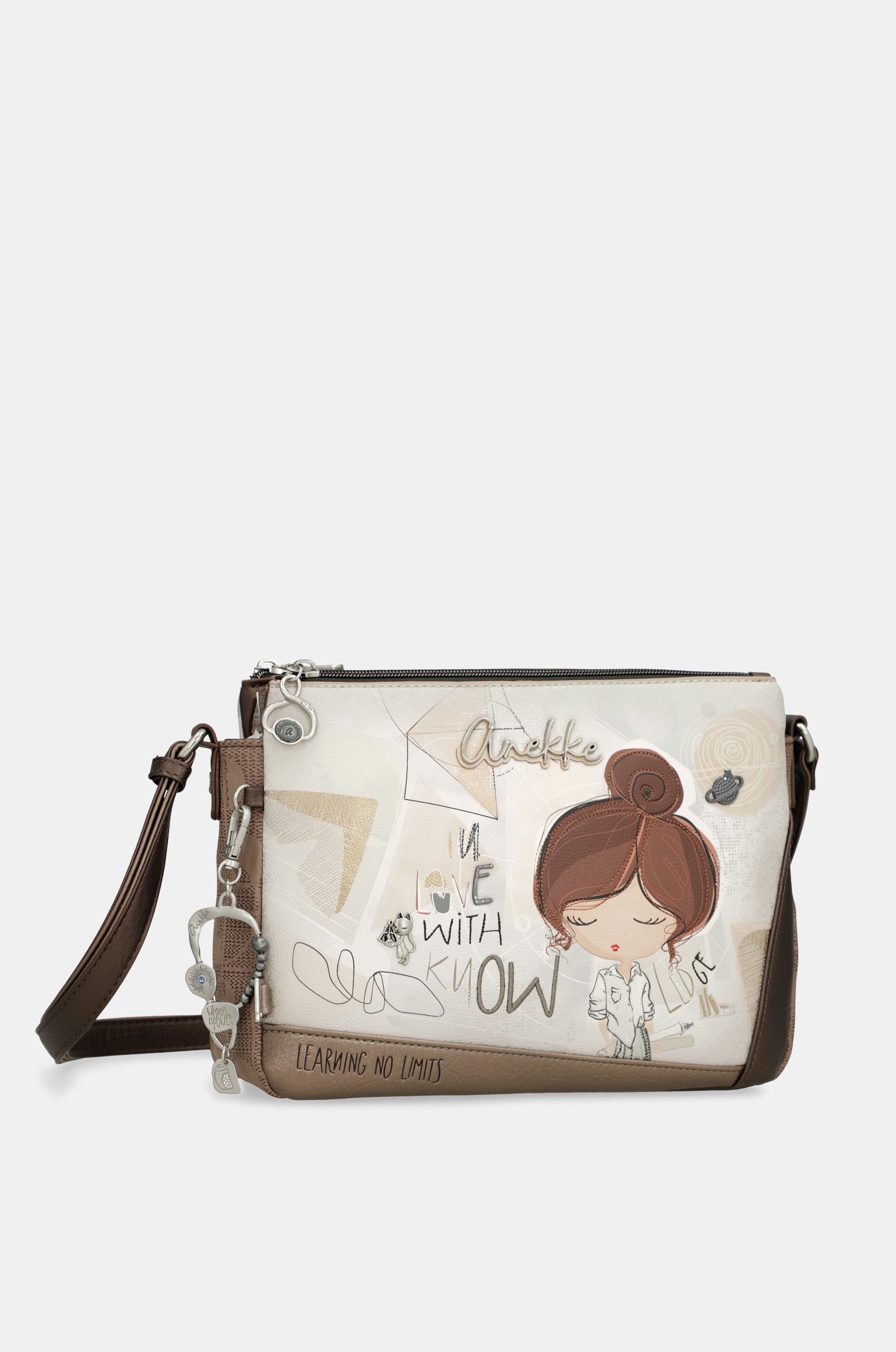 Triple-compartment crossbody bag Sophia