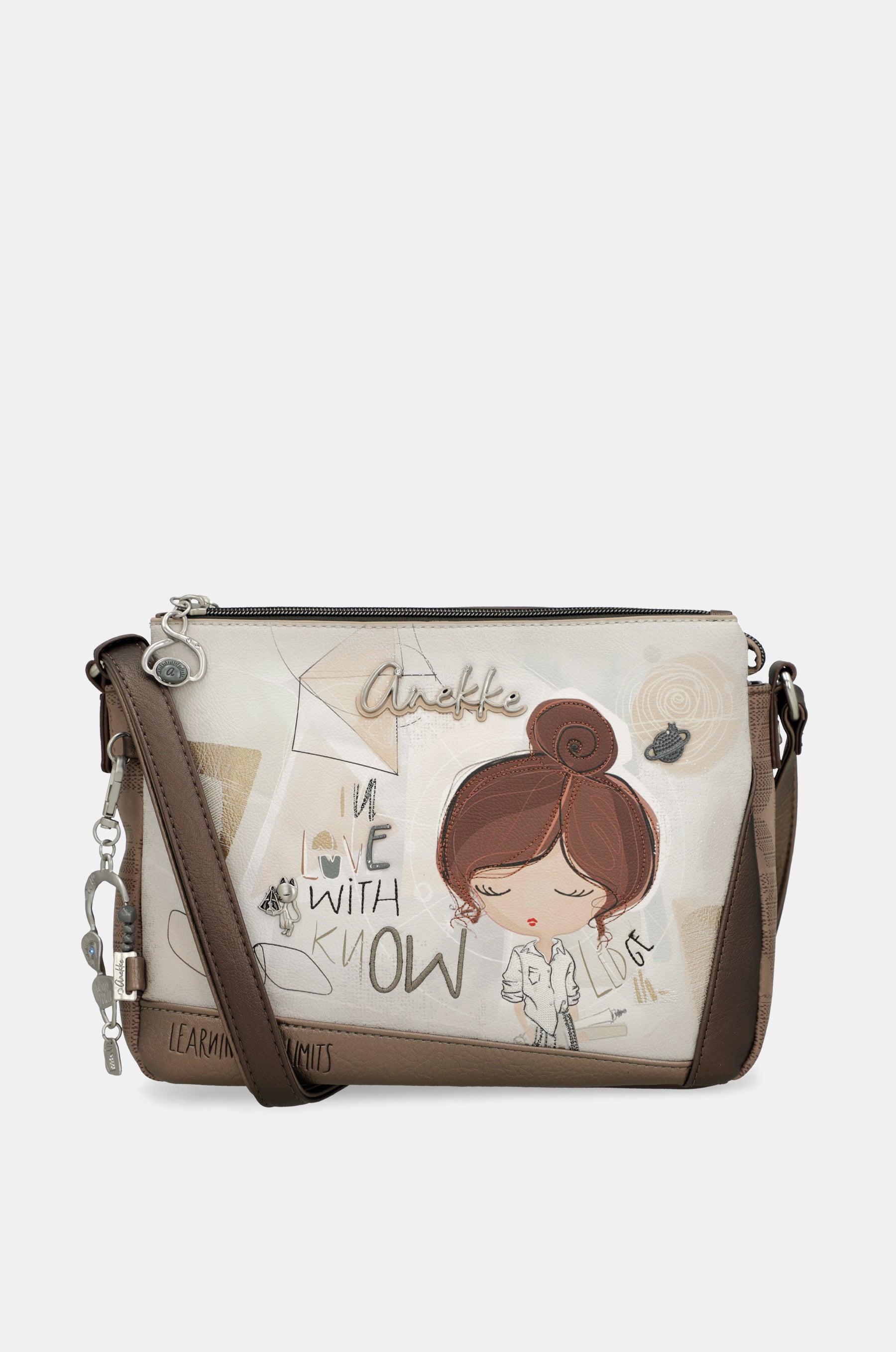 Triple-compartment crossbody bag Sophia