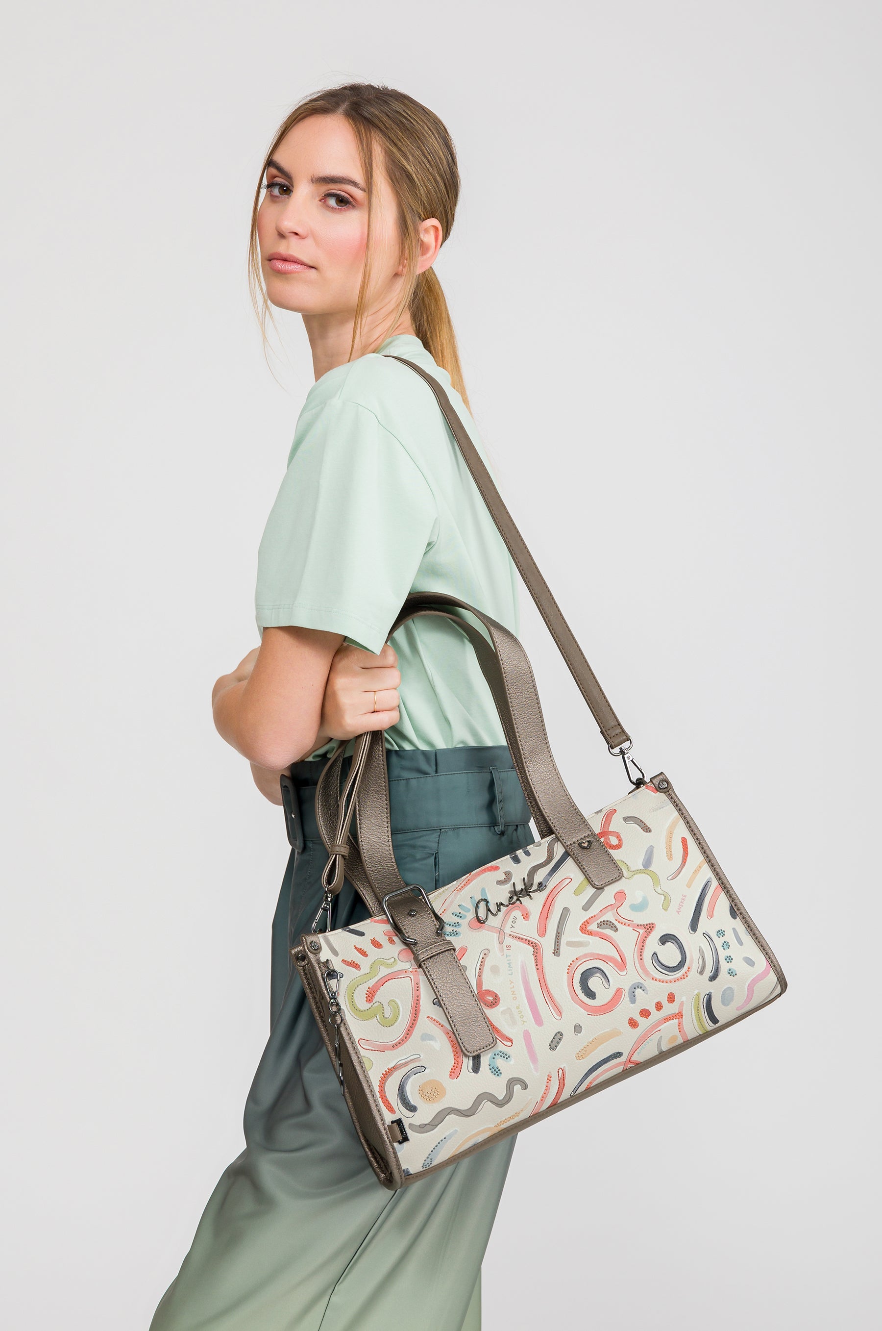 Double-handle bag and crossbody bag Olympia