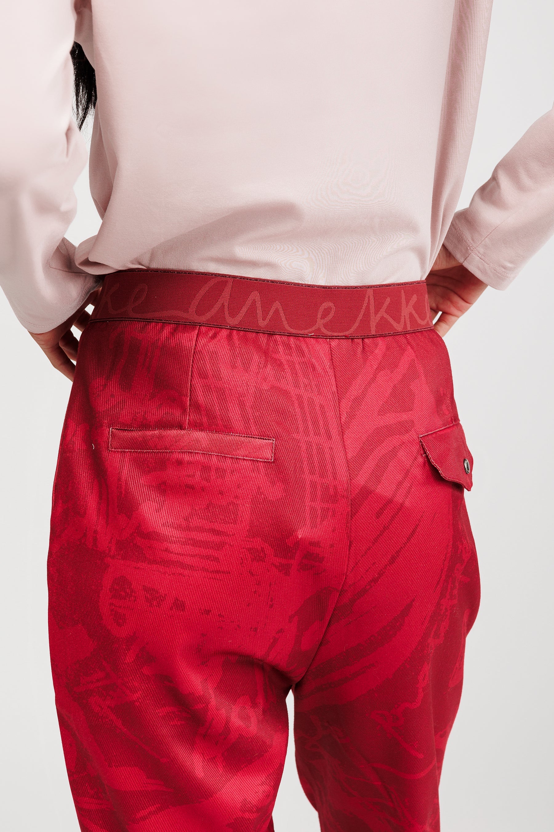 Burgundy trousers