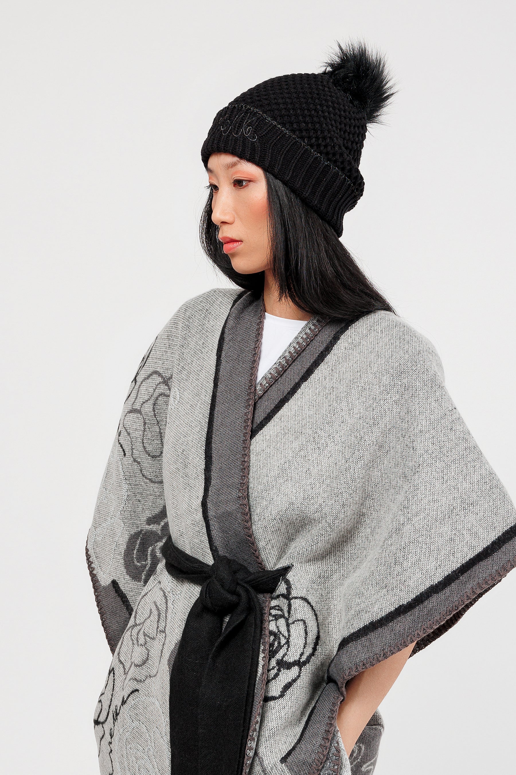 Black knitted beanie