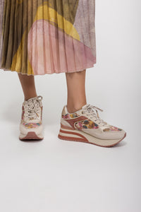 Pink and beige Bloom sneakers
